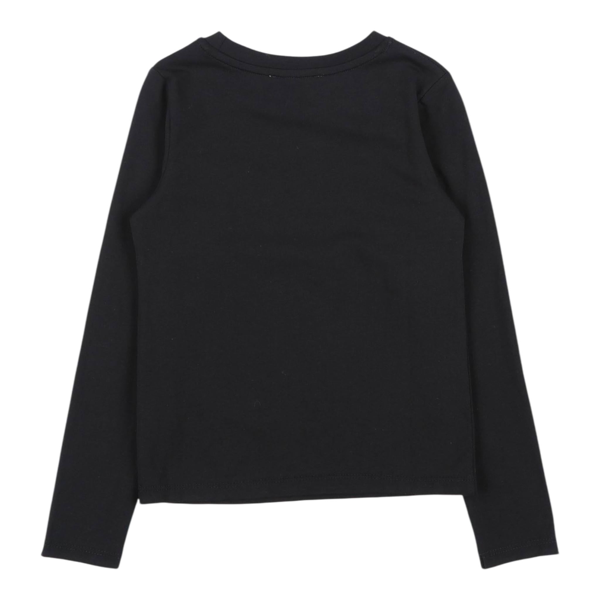 MICHAEL KORS shirt girocollo tinta unita con stampa logo Nero per Bambina R15195 NERO MICHAEL KORS