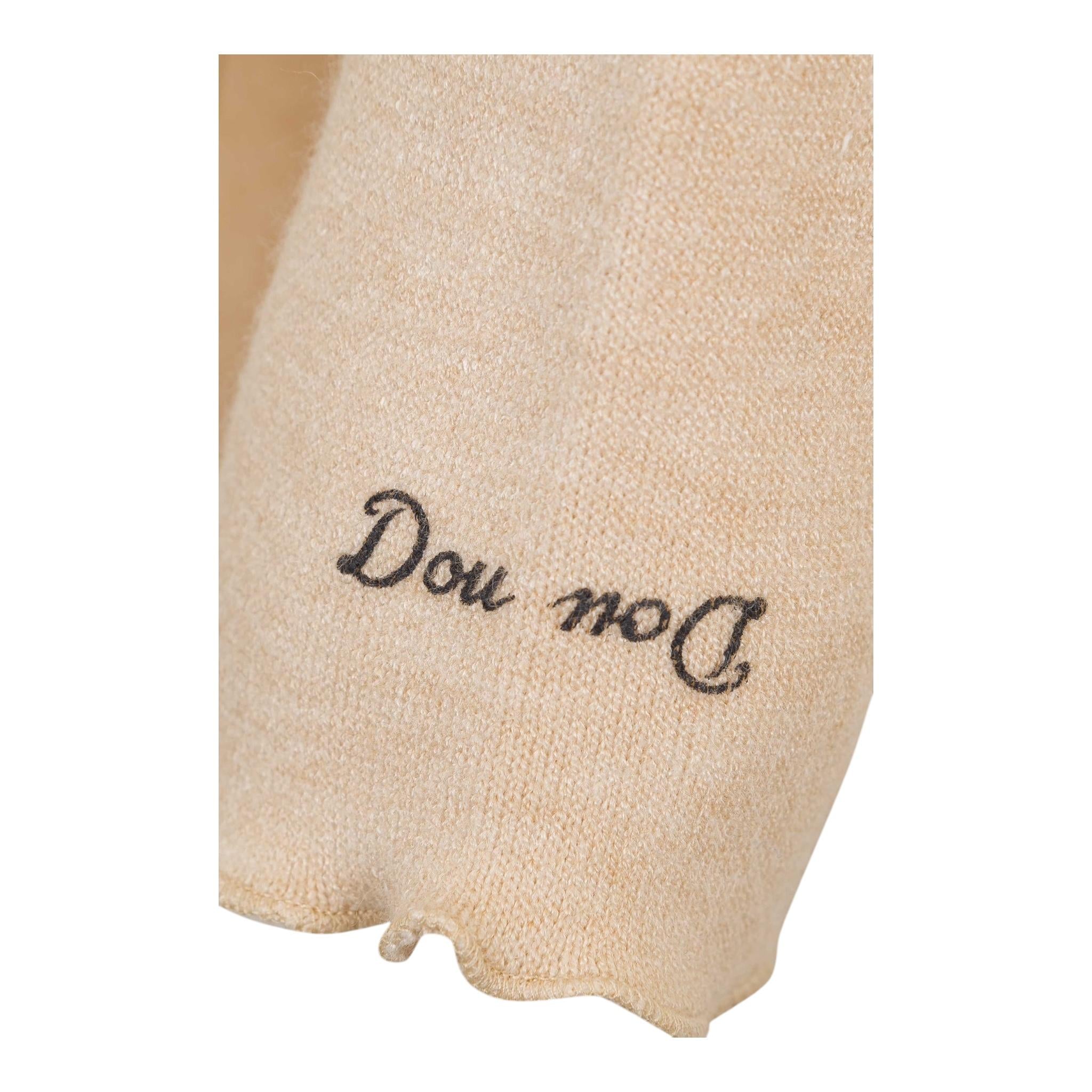 DOU DOU cardigan tinta unita con fasce Beige per Bambina DV4A30 BEIGE DOU DOU