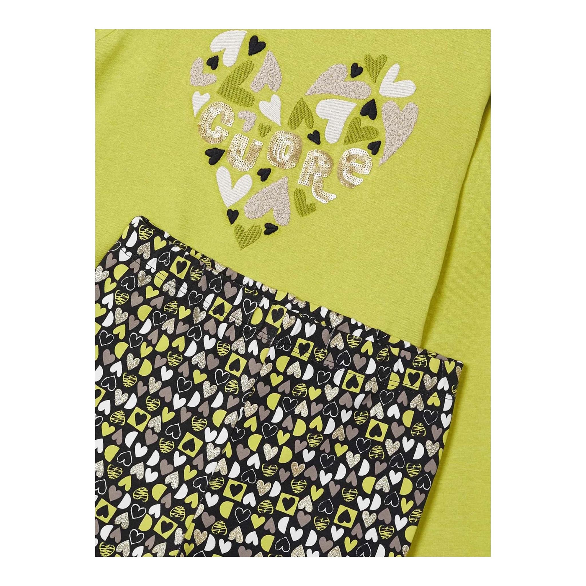 MAYORAL completo 2 pezzi shirt-leggins fantasia Verde per Bambina 471361 VERDE MAYORAL