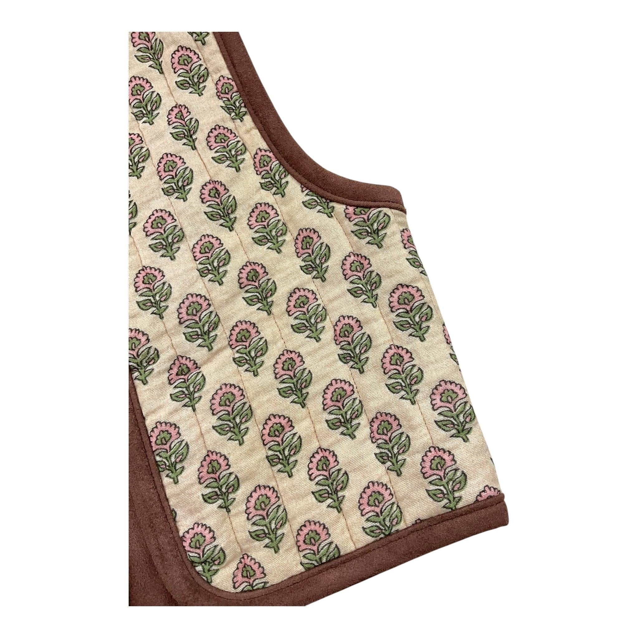 SAINT BARTH gilet tinta unita con stampa fiori Beige per Bambina DALILA BEIGE SAINT BARTH