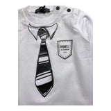 DANIELE ALESSANDRINI shirt girocollo tinta unita con stampa Bianco per Neonato 1291M00061XN BIANCO DANIELE ALESSANDRINI