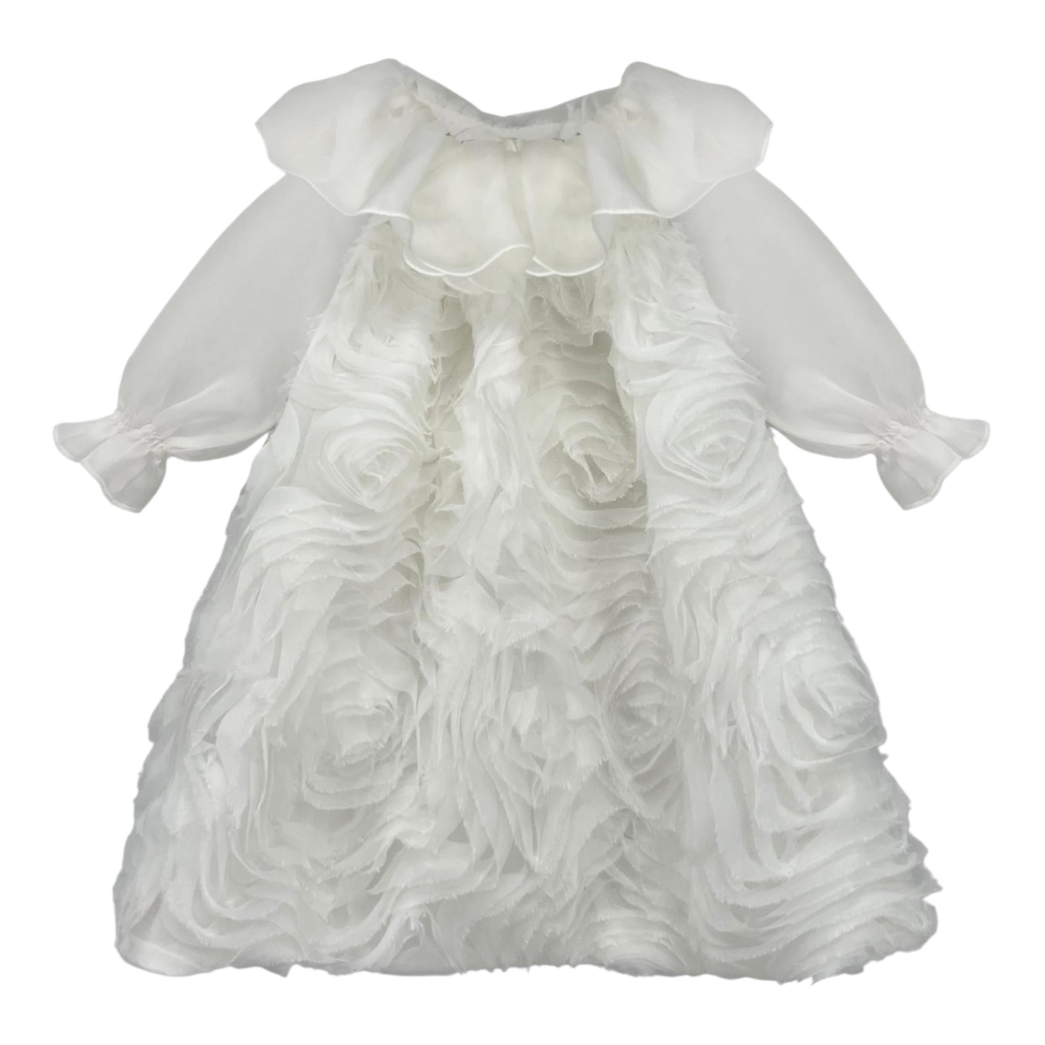 LA STUPENDERIA abito tinta unita con tulle Bianco per Neonata CCAB22 BIANCO LA STUPENDERIA