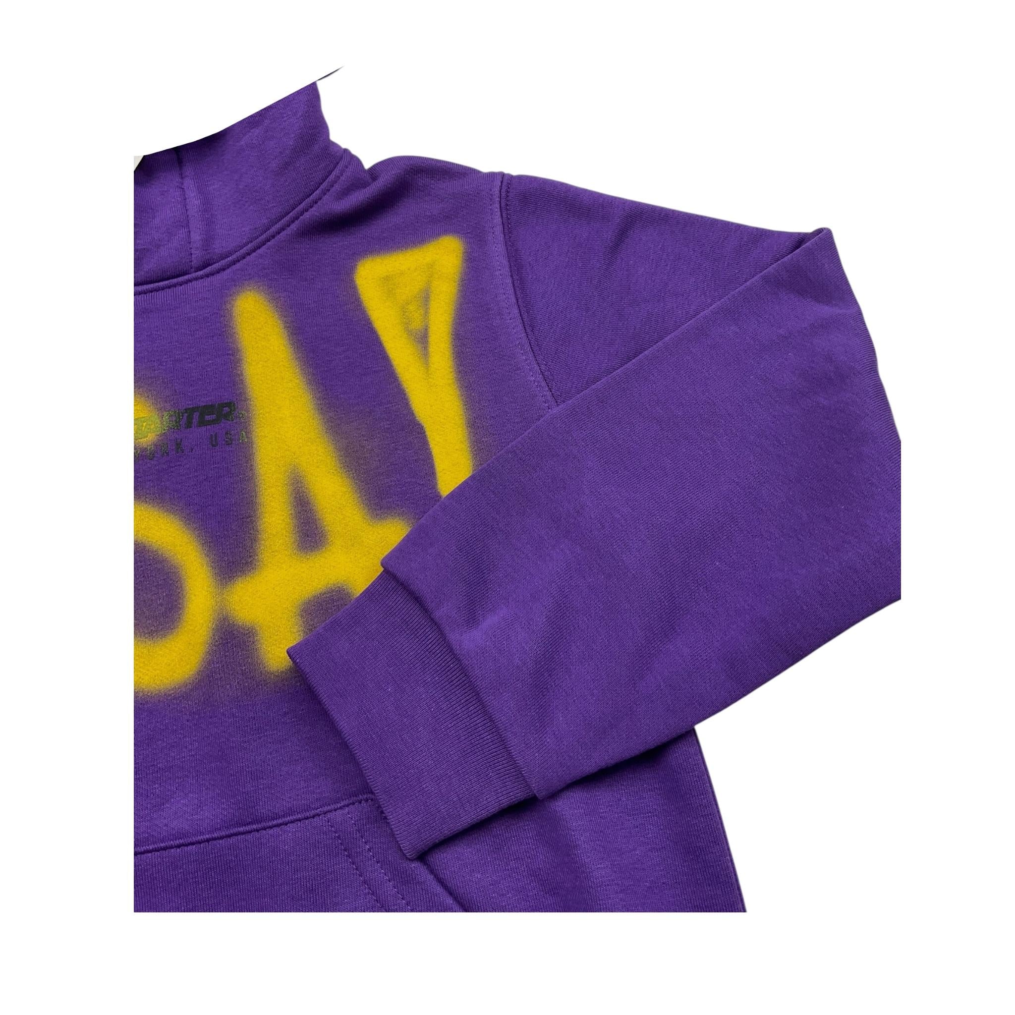 STARTER felpa chiusa con cappuccio tinta unita cn logo Viola per Bambino 1329 VIOLA STARTER