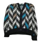 DANIELE ALESSANDRINI cardigan tinta unita con fantasia astratta Nero per Bambino 1231W1460 NERO DANIELE ALESSANDRINI