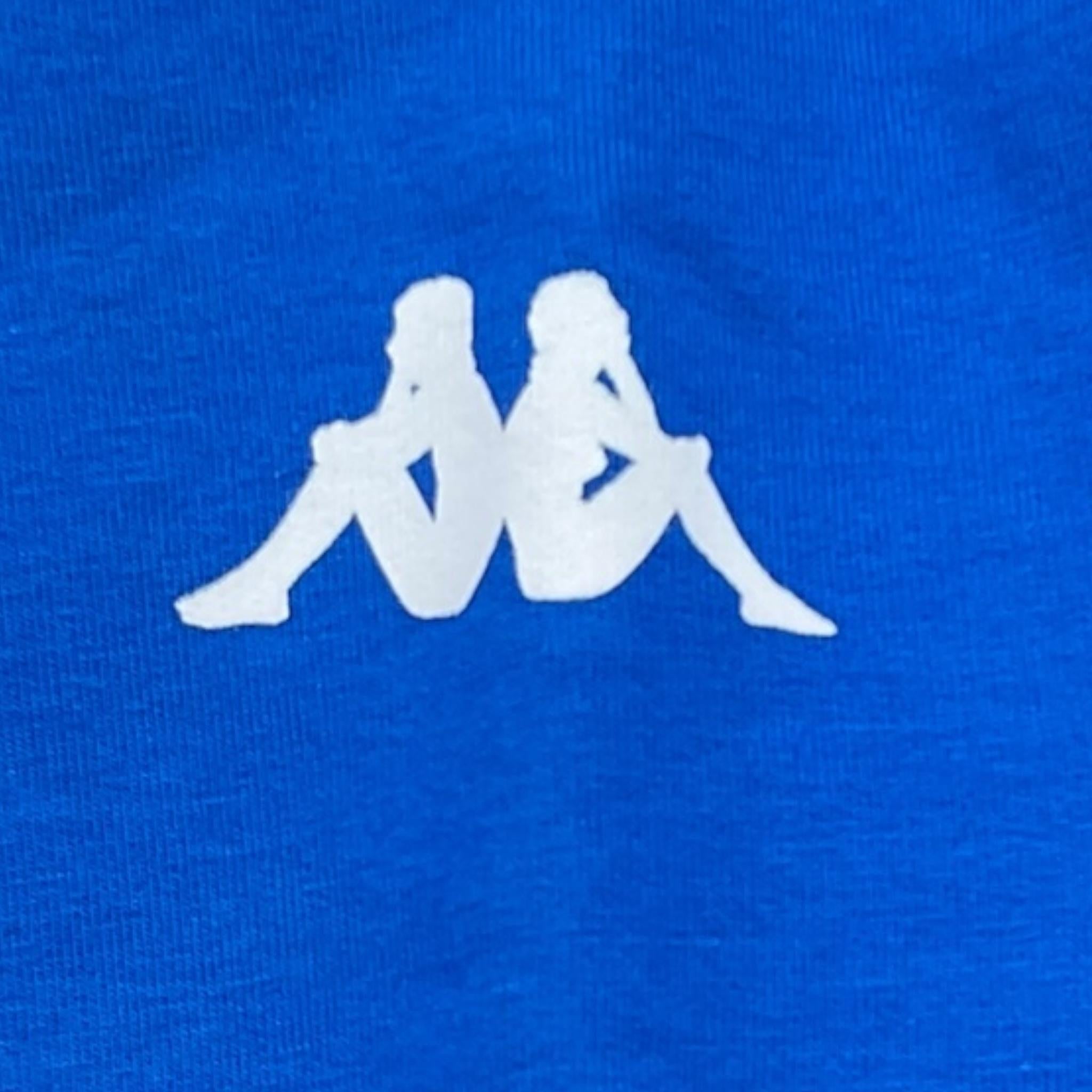 KAPPA felpa tinta unita con cappuccio e logo Cobalto per Bambino 3731F0011 COBALTO KAPPA