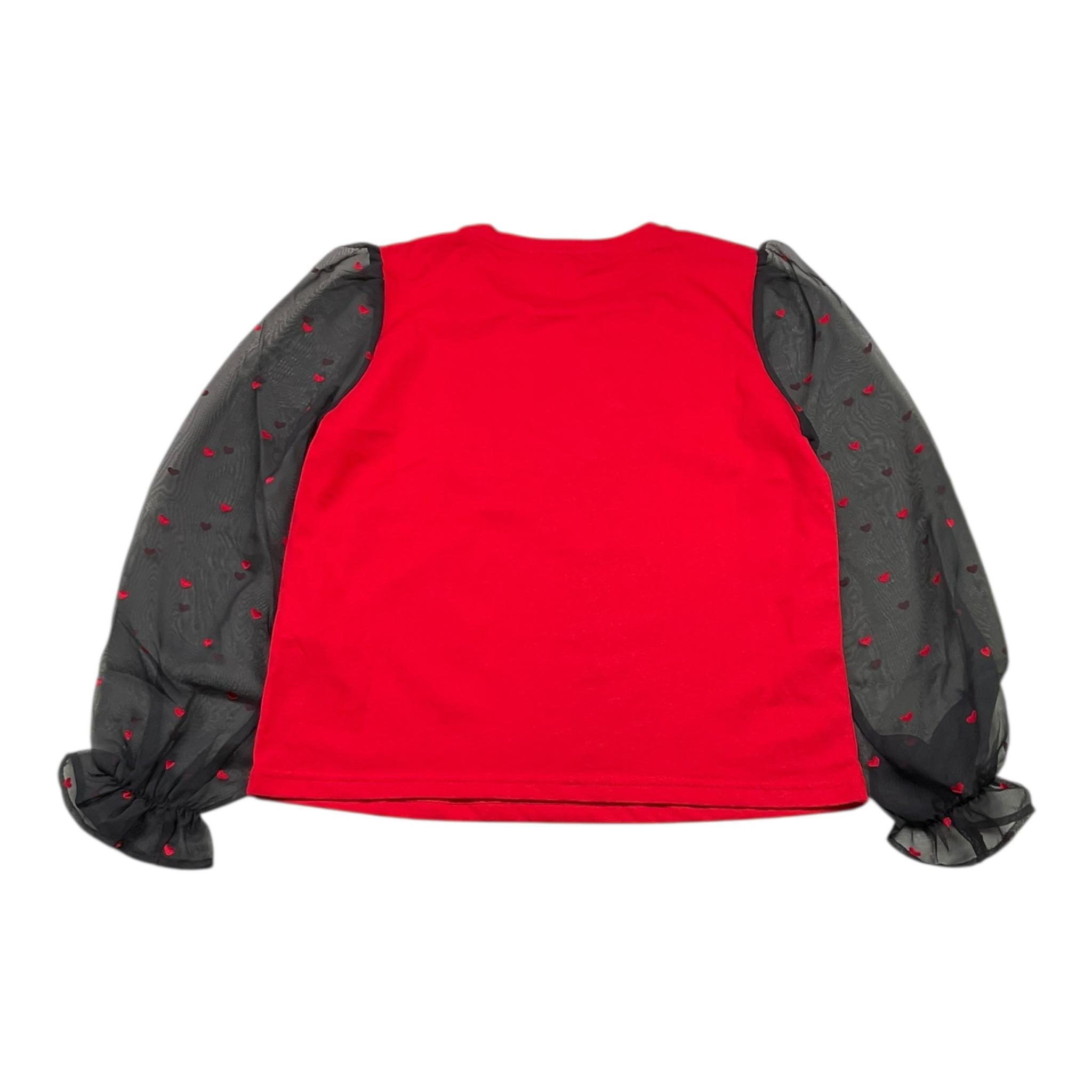 TWINSET shirt girocollo tinta unita con maniche velate Rosso per Bambina 232GJ216A ROSSO TWINSET