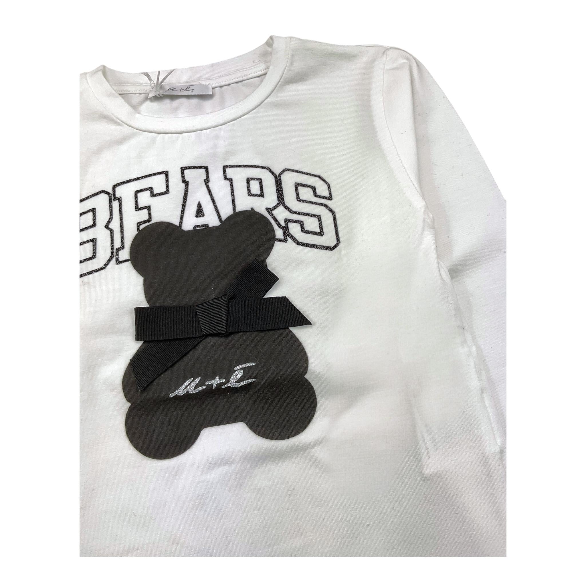 U+è BY MISS GRANT shirt girocollo tinta unita con stampa in contrasto Bianco per Bambina UE1619 BIANCO U+è BY MISS GRANT