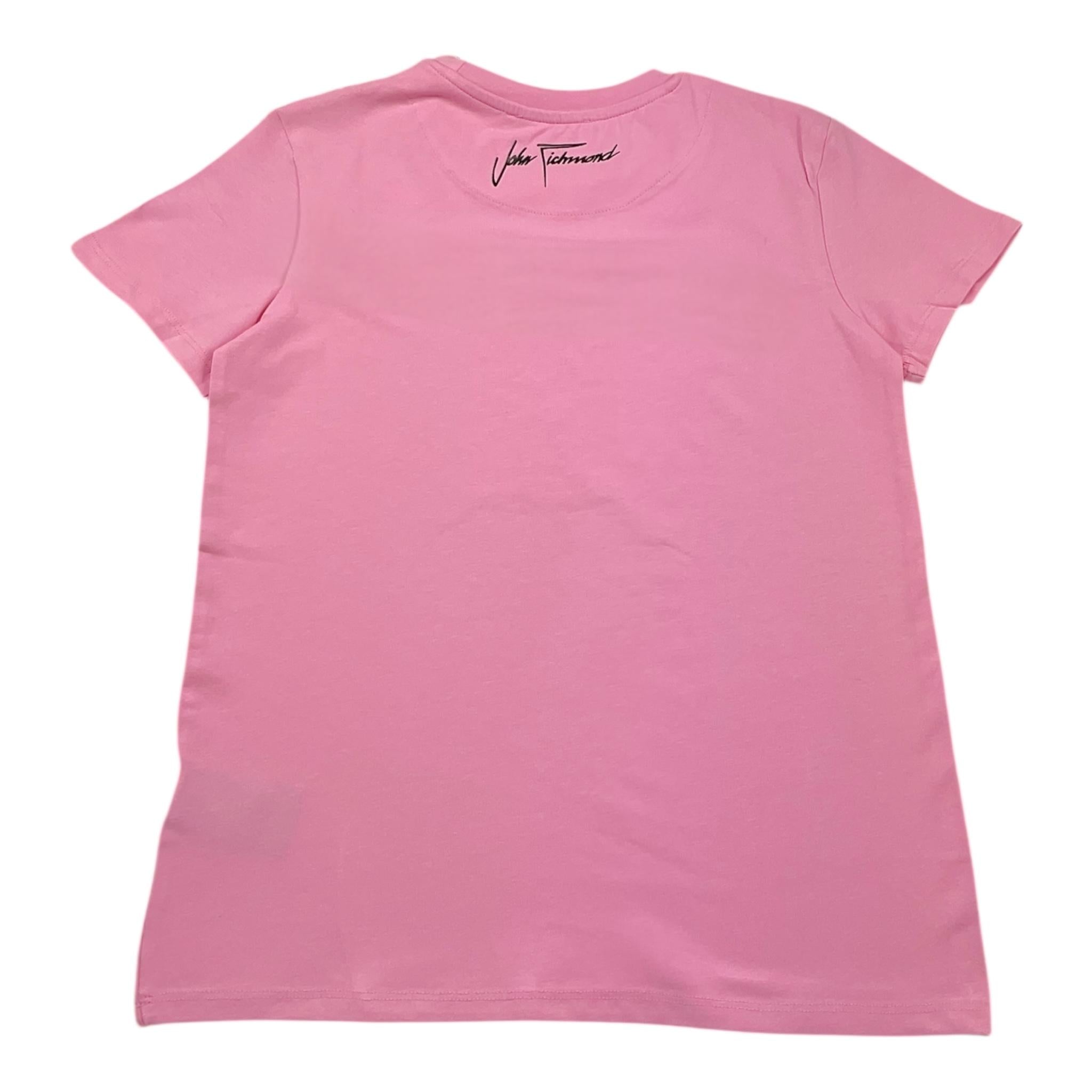 JOHN RICHMOND t-shirt girocollo tinta unita con stampa Rosa per Bambina RGA24055TS ROSA JOHN RICHMOND