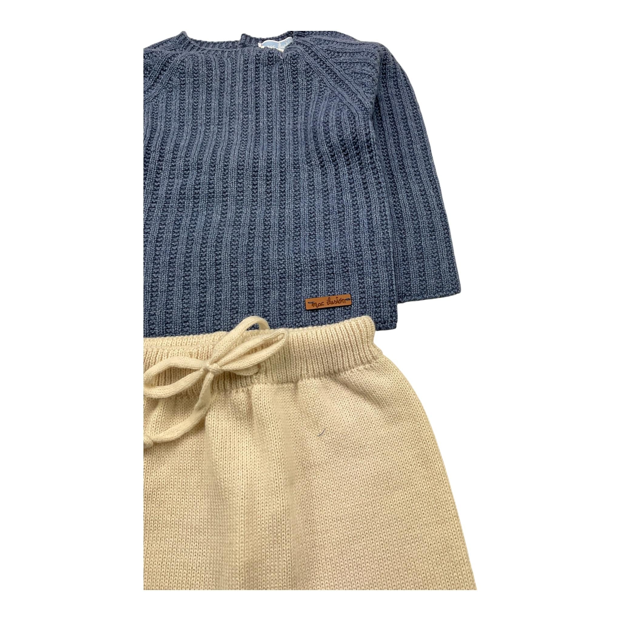 MAC ILUSIO'N completo 2 pezzi maglia-pantalone bicolore Blu per Neonato 9400R BLU MAC ILUSIO'N