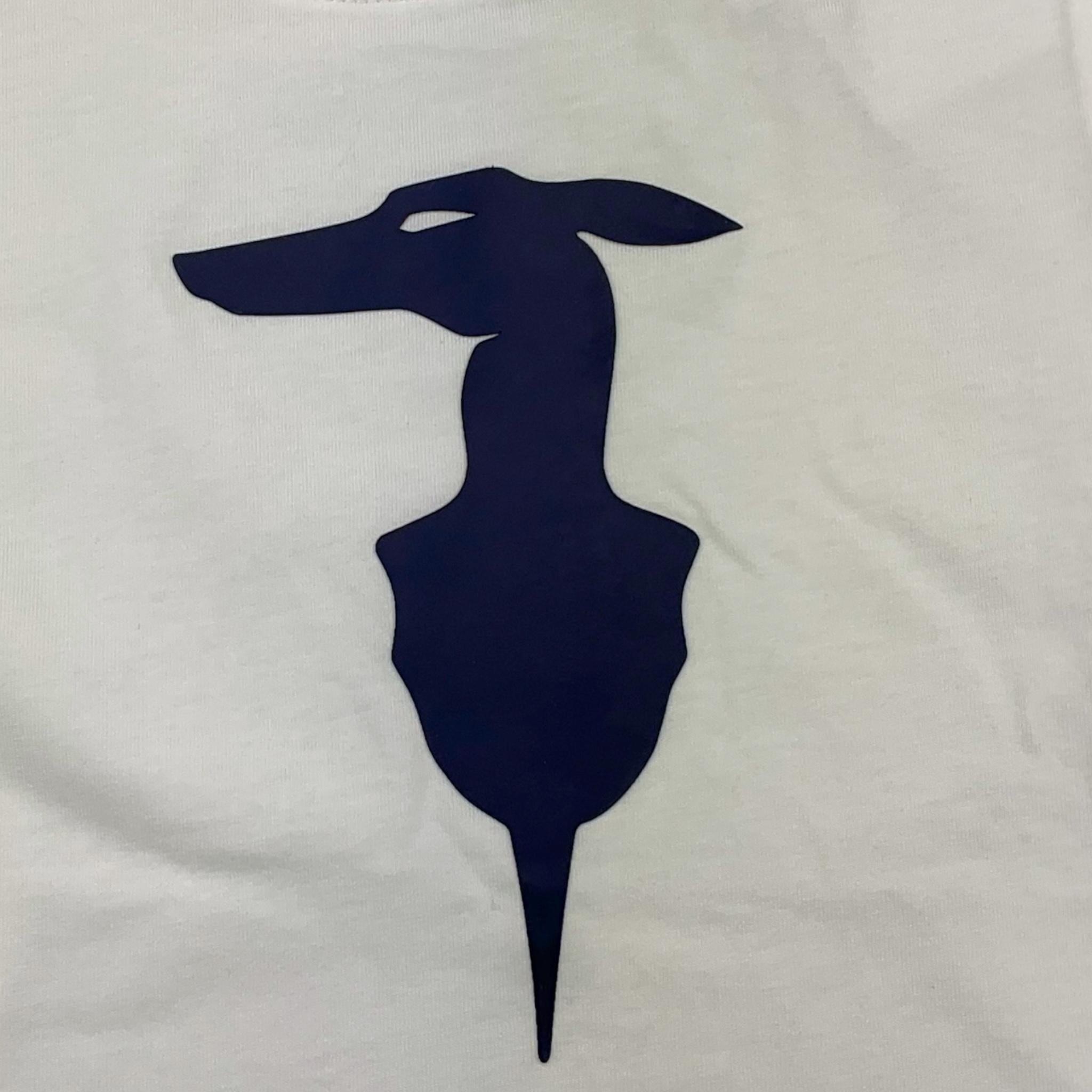 TRUSSARDI t-shirt girocollo tinta unita con stampa in contrasto Bianco per Bambino TBA25005TS BIANCO TRUSSARDI