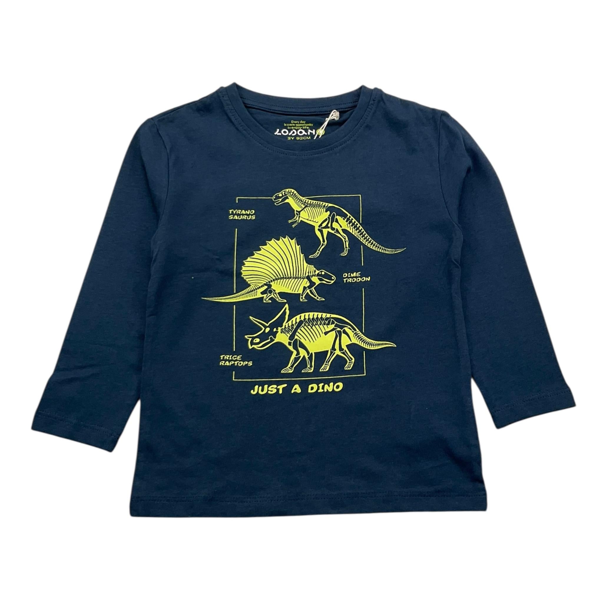 LOSAN shirt girocollo tinta unita con stampa in contrasto Blu per Neonato LLKBAP0303 BLU LOSAN