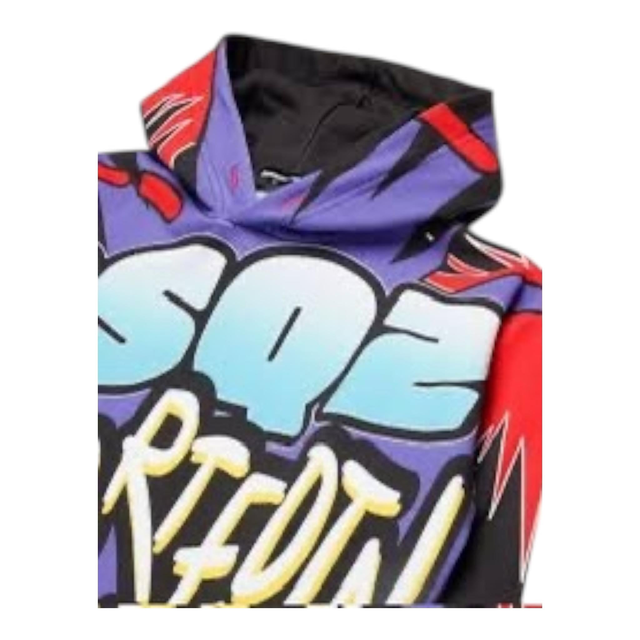 DSQUARED2 felpa tinta unita con cappuccio e stampa Nero per Bambino DQ2521 NERO DSQUARED2