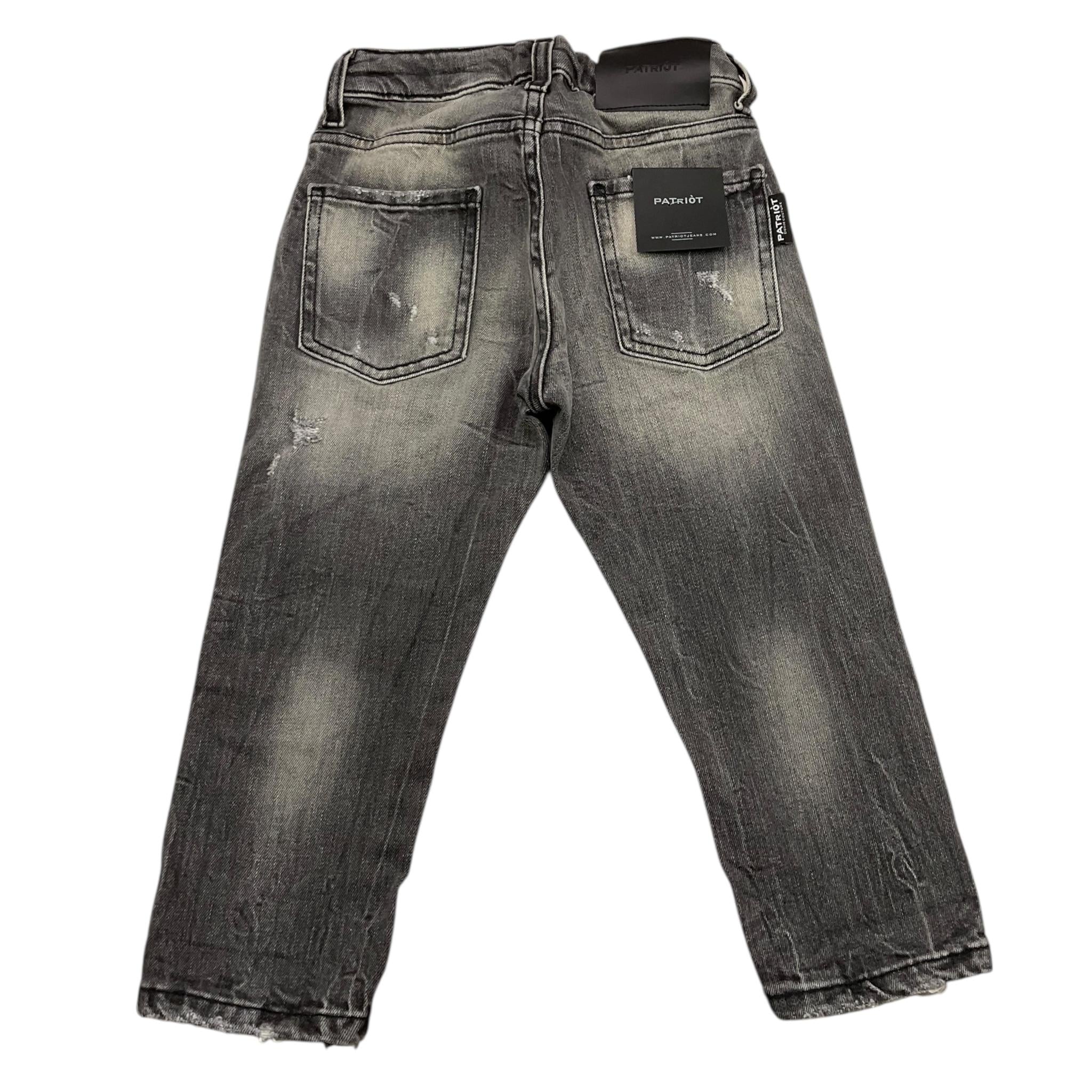 PATRIOT jeans tinta unita con strappi Nero per Bambino PB4F2WPBK12 NERO PATRIOT
