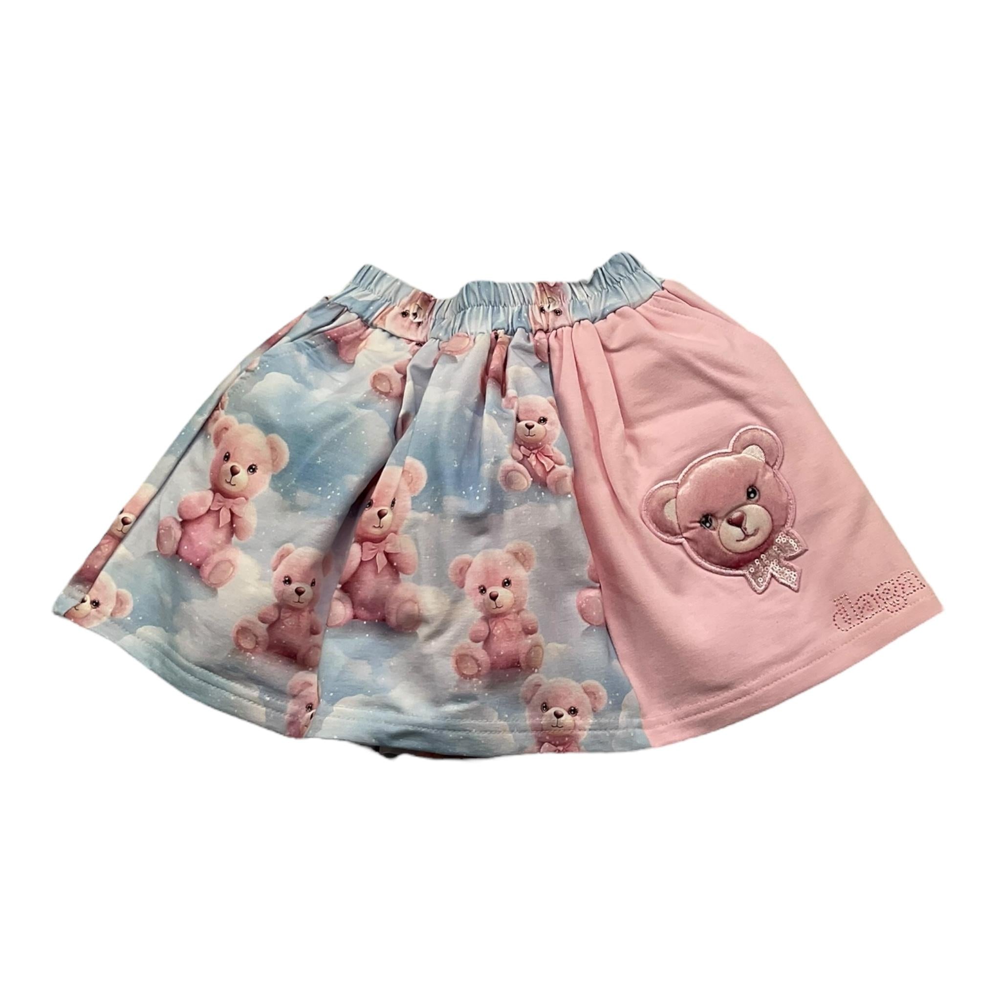 DAGA COLLECTION completo 2 pezzi shirt-gonna Rosa per Bambina M9807 ROSA DAGA COLLECTION