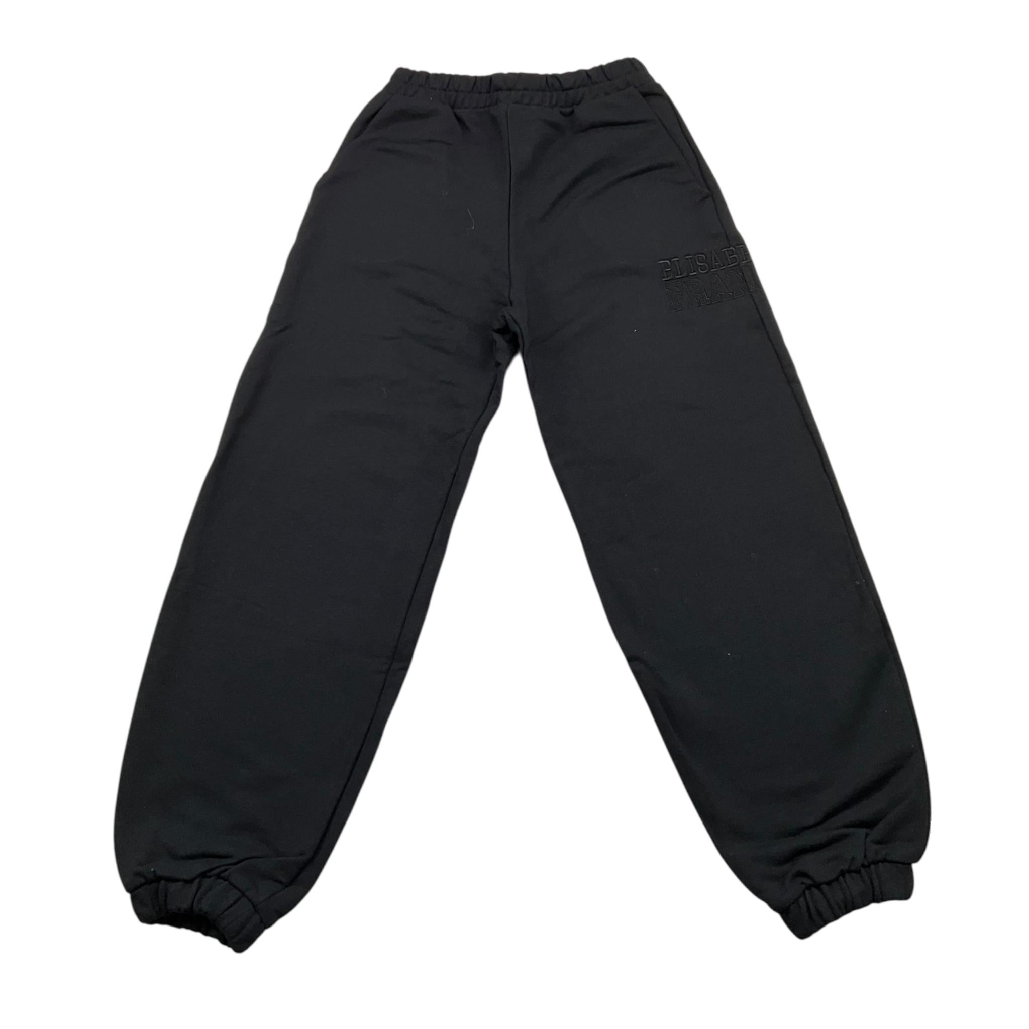 ELISABETTA FRANCHI pantalone tuta tinta unita con logo Nero per Bambina EFPA272X NERO ELISABETTA FRANCHI