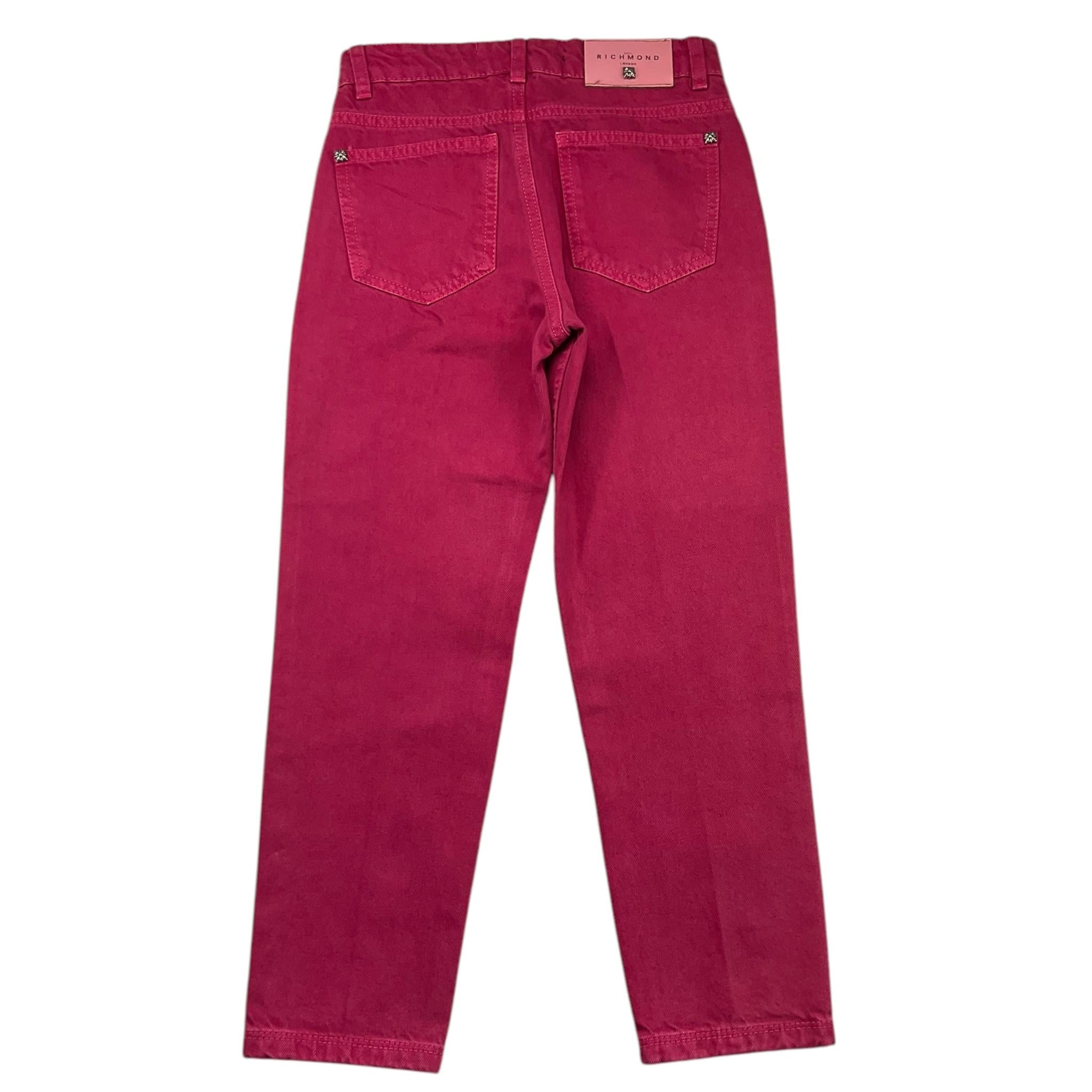 JOHN RICHMOND jeans tinta unita con applicazioni Fuxia per Bambina RGA25210JE FUXIA JOHN RICHMOND