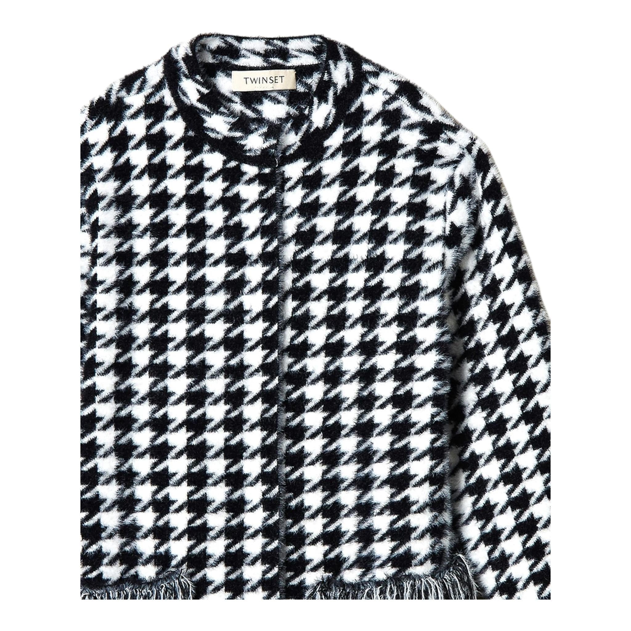 TWINSET cappotto stampa fantasia con tasche Bianco/nero per Bambina 242GJ3090 BIANCO/NERO TWINSET