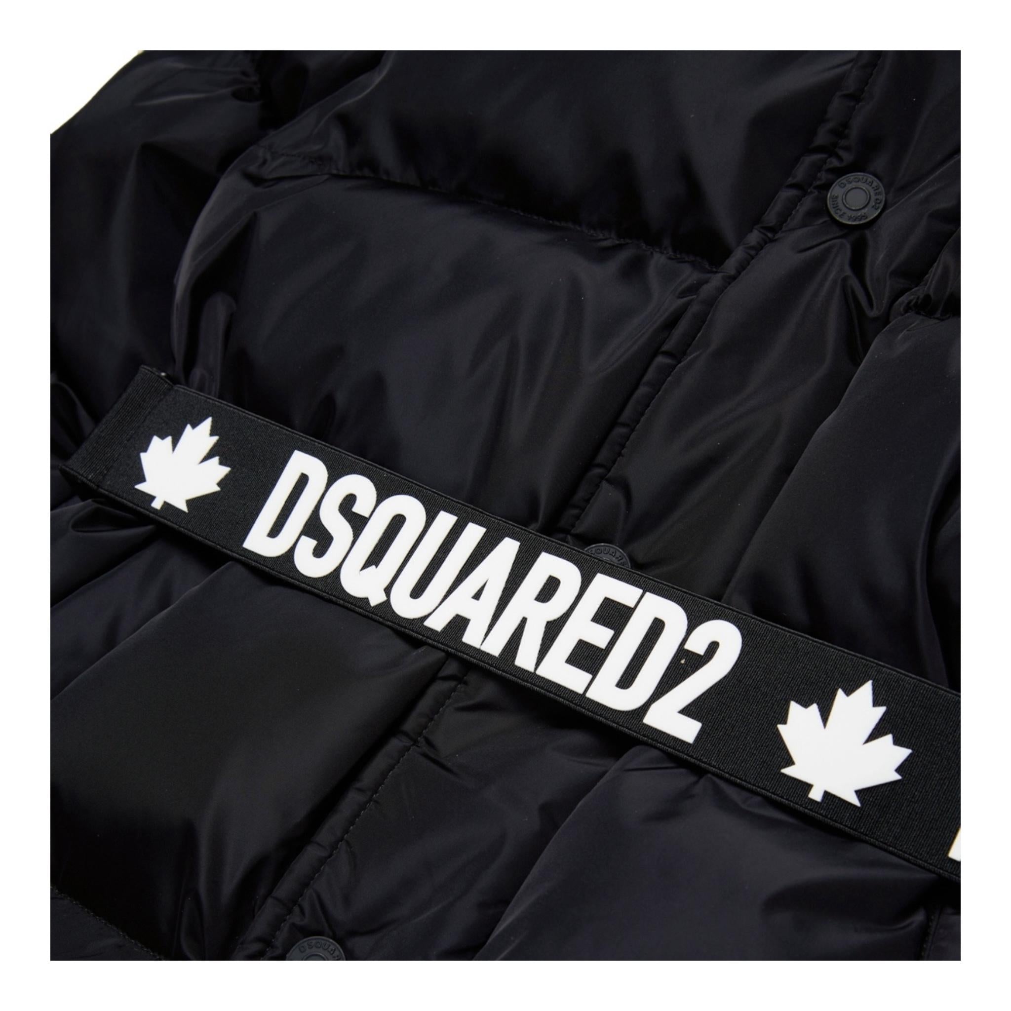 DSQUARED2 giubbino tinta unita con zip e cappuccio Nero per Bambina DQ2439 NERO DSQUARED2