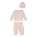 LIU JO completo 3pz maglia-leggins-cappello tinta unita Rosa per Neonata HF4009MA07E ROSA LIU JO