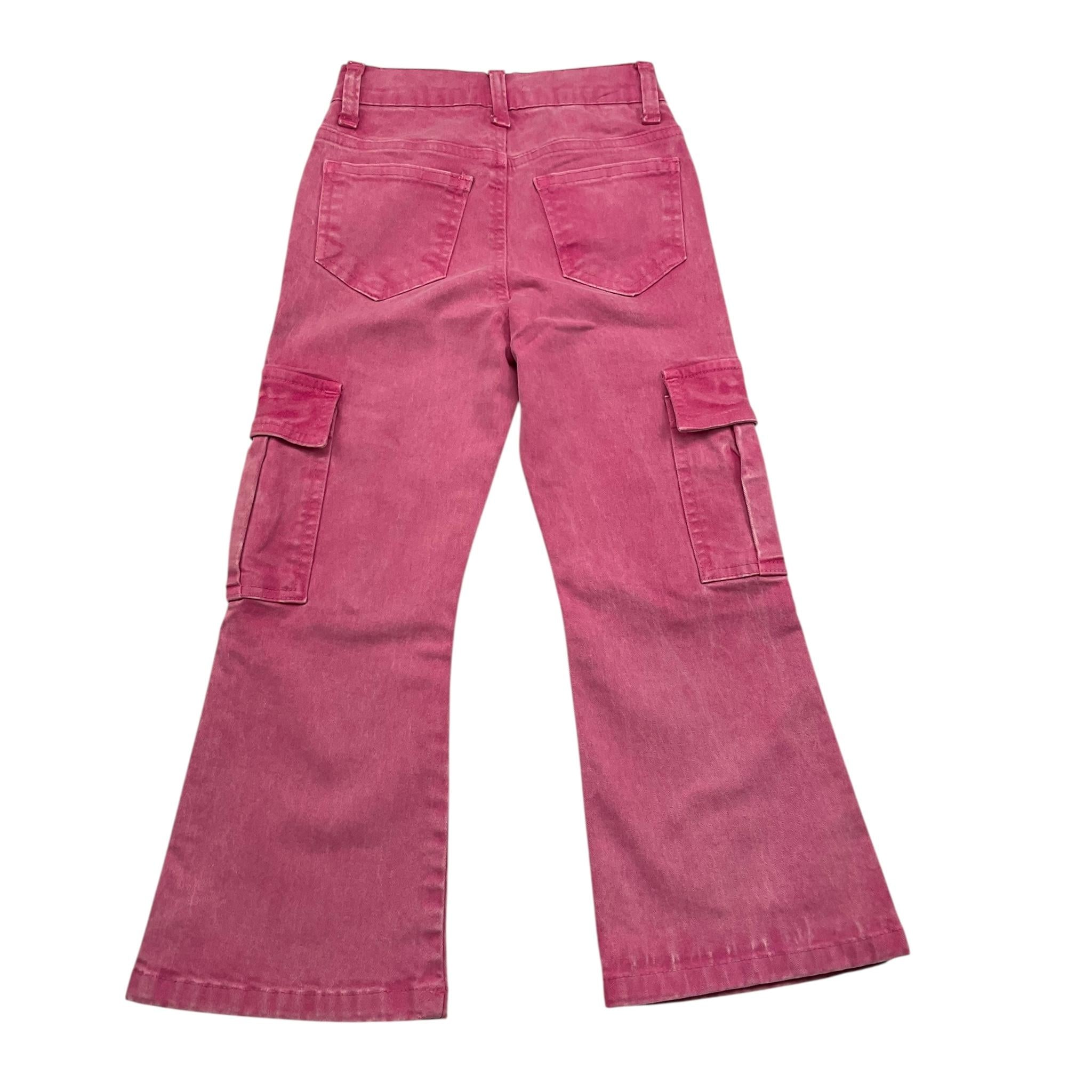 M+E' jeans tinta unita modello zampa Rosa per Neonata UE1465 ROSA M+E'
