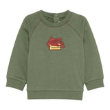 ETRO felpa chiusa girocollo tinta unita con logo Verde per Bambino GV4P10 VERDE ETRO