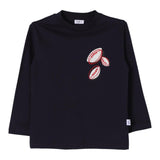 IL GUFO shirt girocollo tinta unita con stampa Blu per Bambino A24TA353MF002J BLU IL GUFO