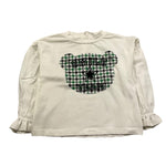 M+E' shirt girocollo tinta unita con stampa in contrasto Panna per Neonata UE0467 PANNA M+E'