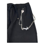 JOHN RICHMOND pantalone tinta unita con elastico in vita Nero per Bambino RBA23124PA NERO JOHN RICHMOND