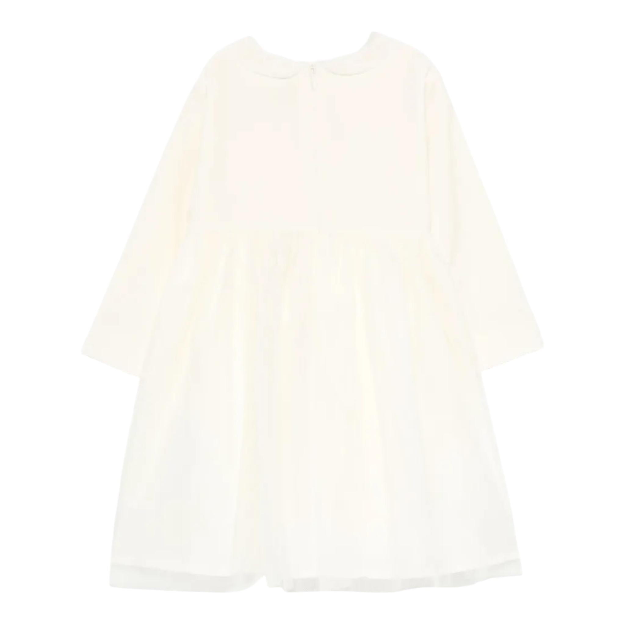 IL GUFO abito tinta unita con tulle Panna per Neonata A24VL585V0016 PANNA IL GUFO