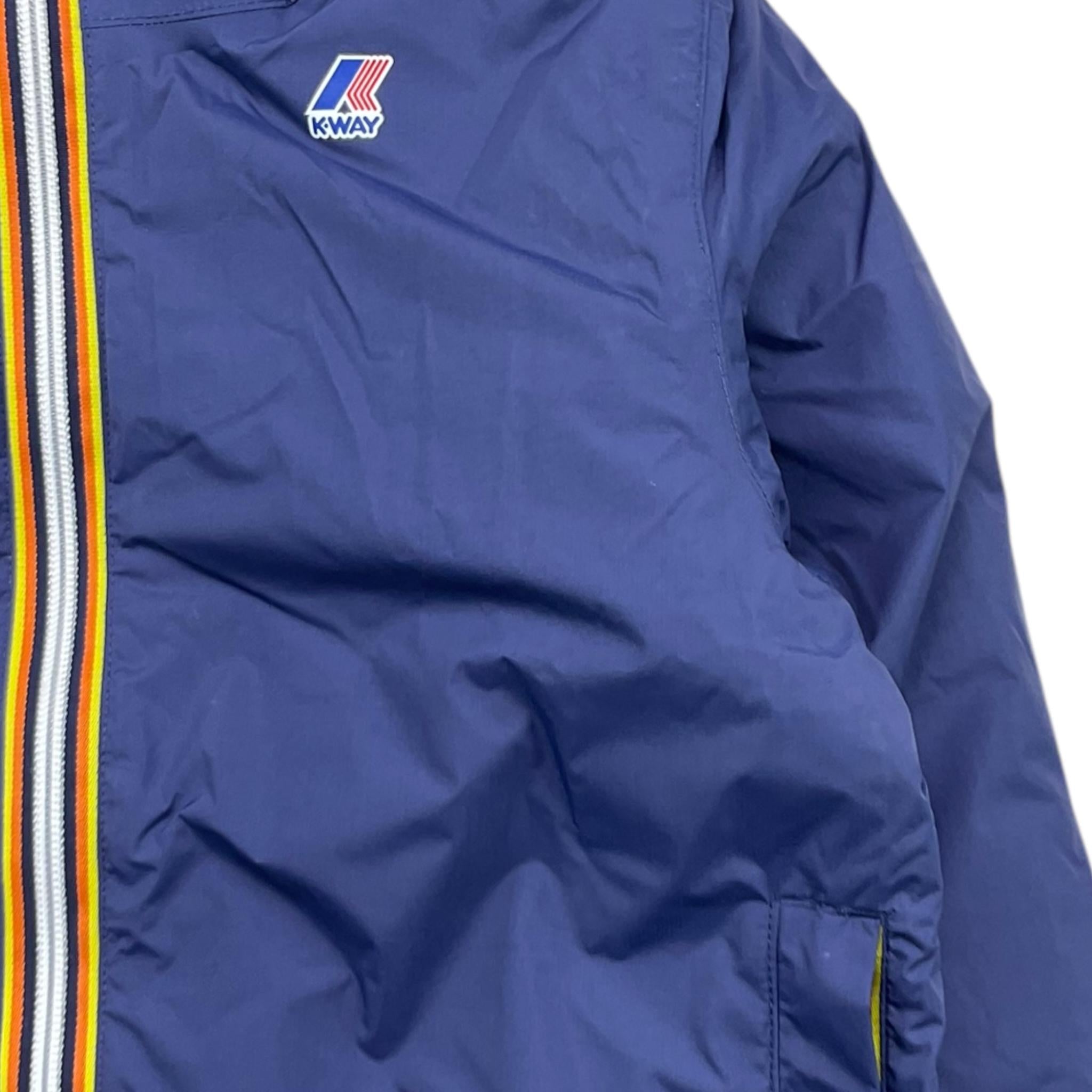 K-WAY giubbino tinta unita con cappuccio Blu per Bambino K7141FW BLU K-WAY