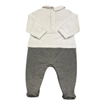 MOSCHINO tutina bicolore con stampa Bianco/grigio per Neonato MNY06Z BIANCO/GRIGIO MOSCHINO