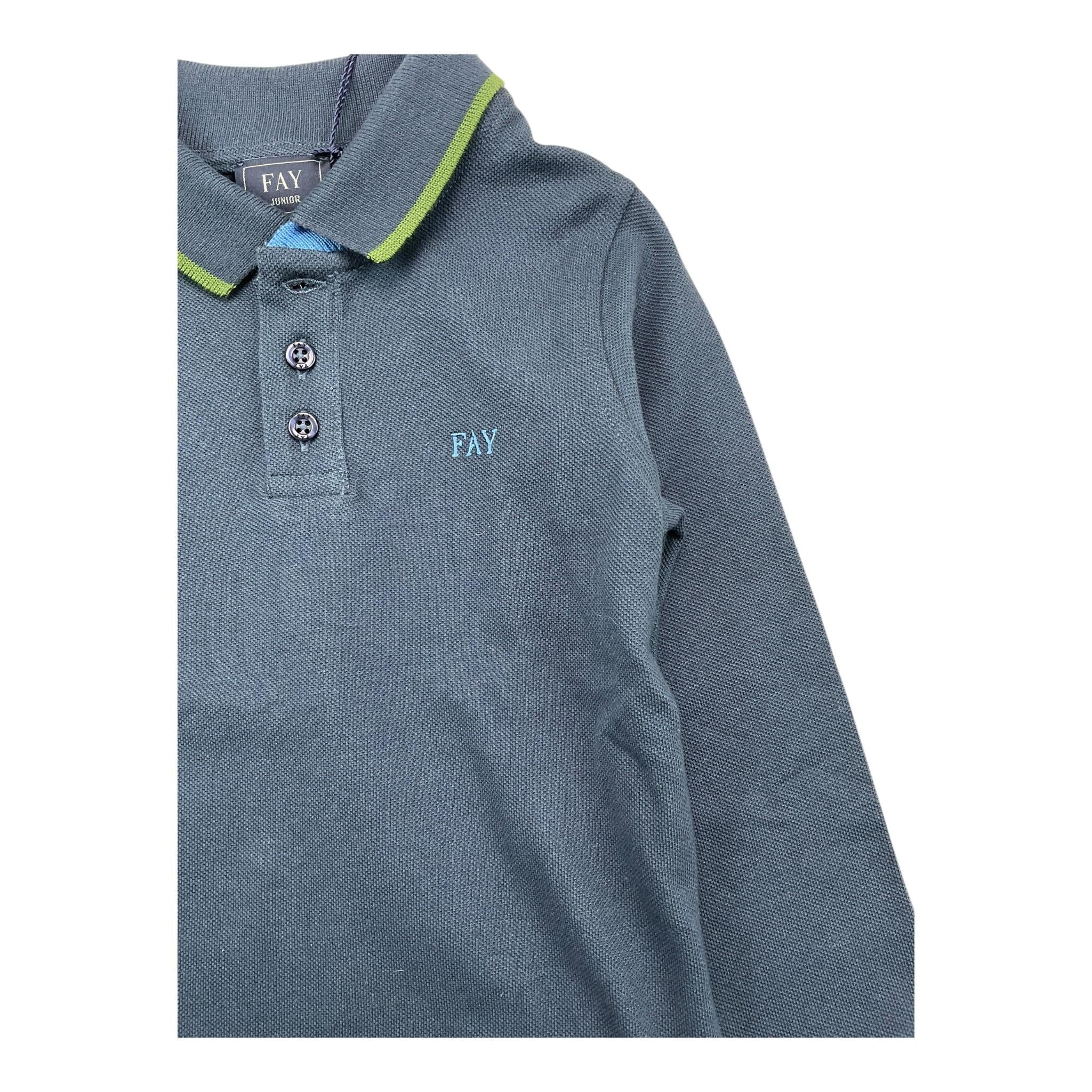 FAY polo tinta unita con logo Blu per Bambino FV8P40 BLU FAY