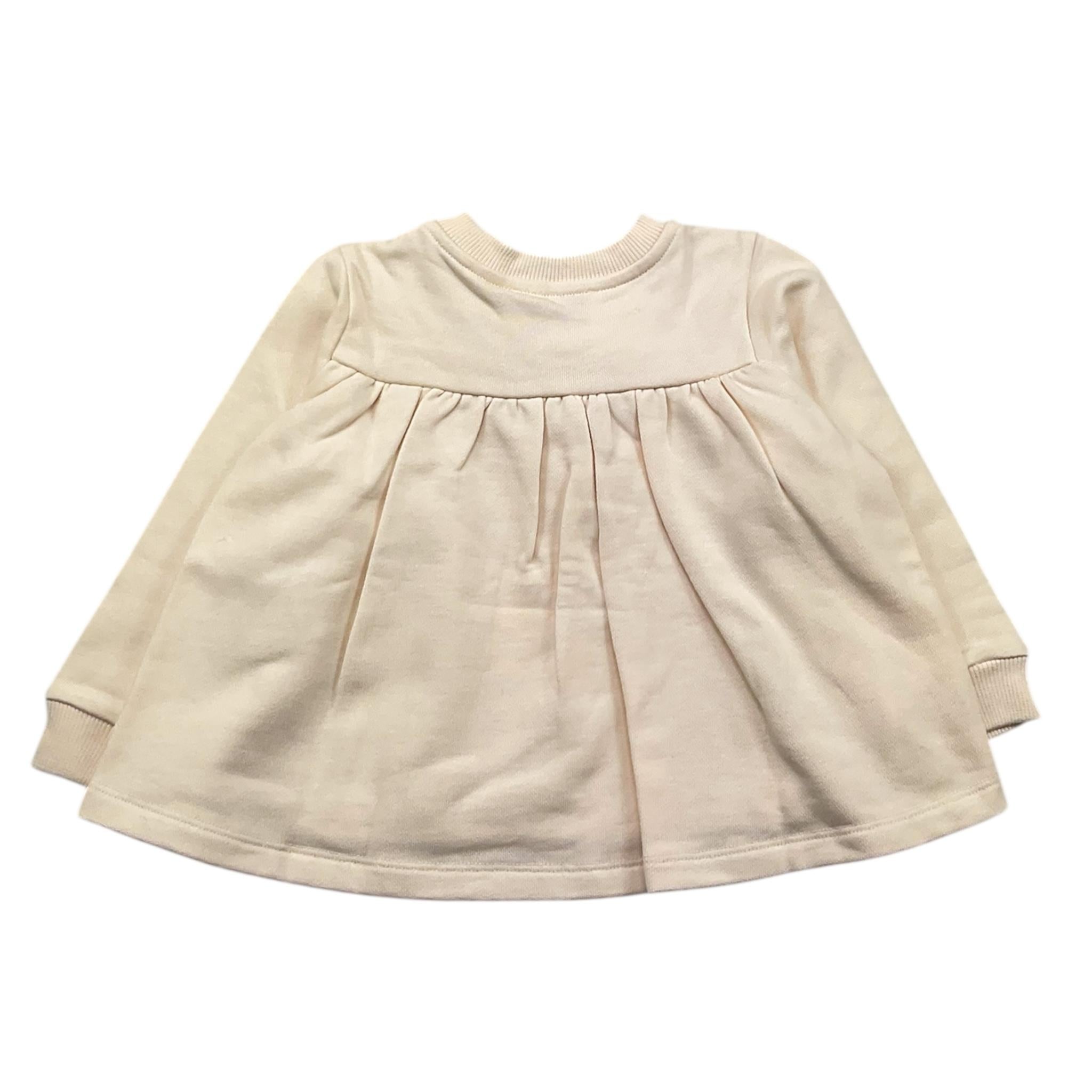 EMILIO PUCCI felpa chiusa girocollo tinta unita con ricami in contrasto Panna per Neonata 170 PANNA EMILIO PUCCI
