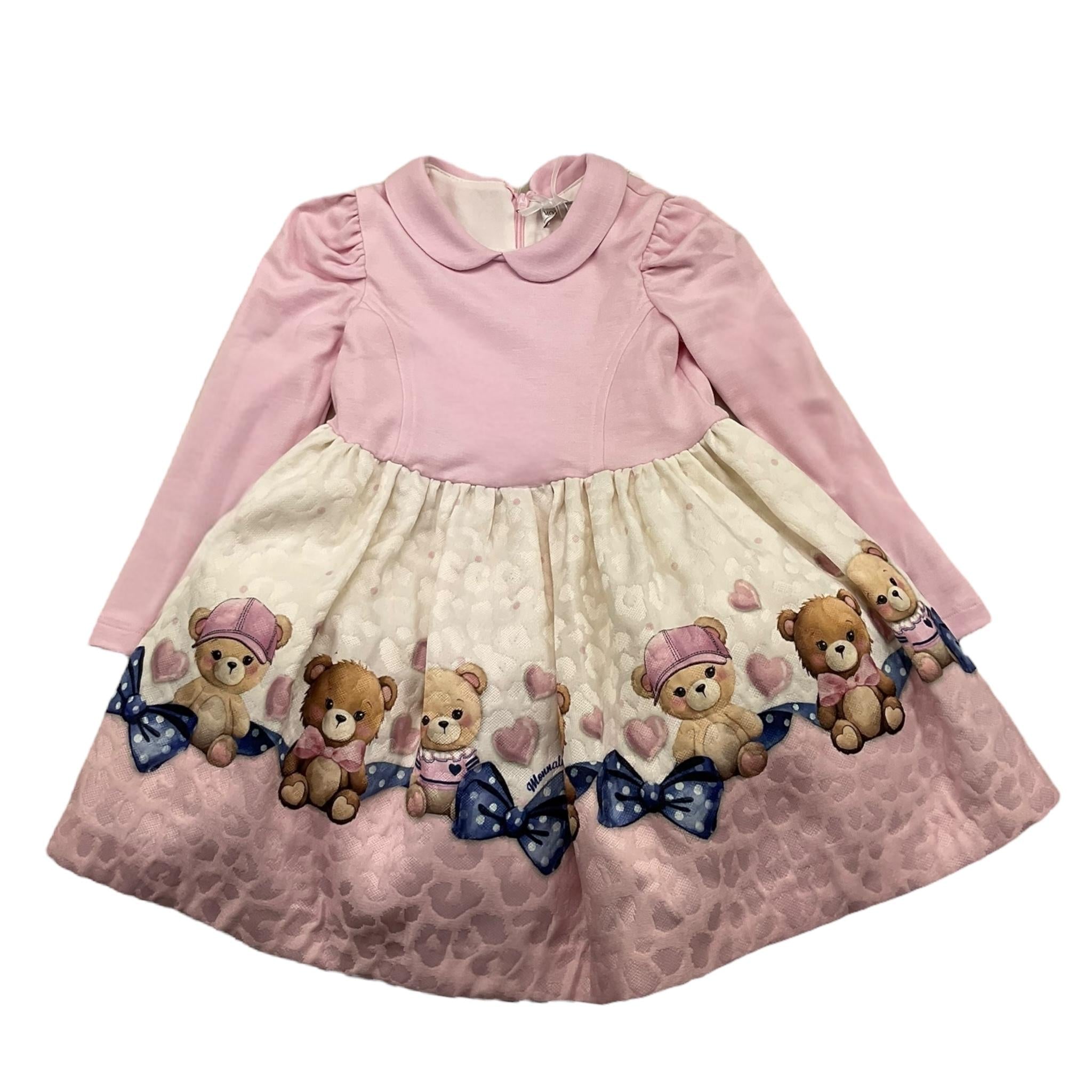 MONNALISA abito bicolore con stampa Rosa per Bambina 31D910X ROSA MONNALISA