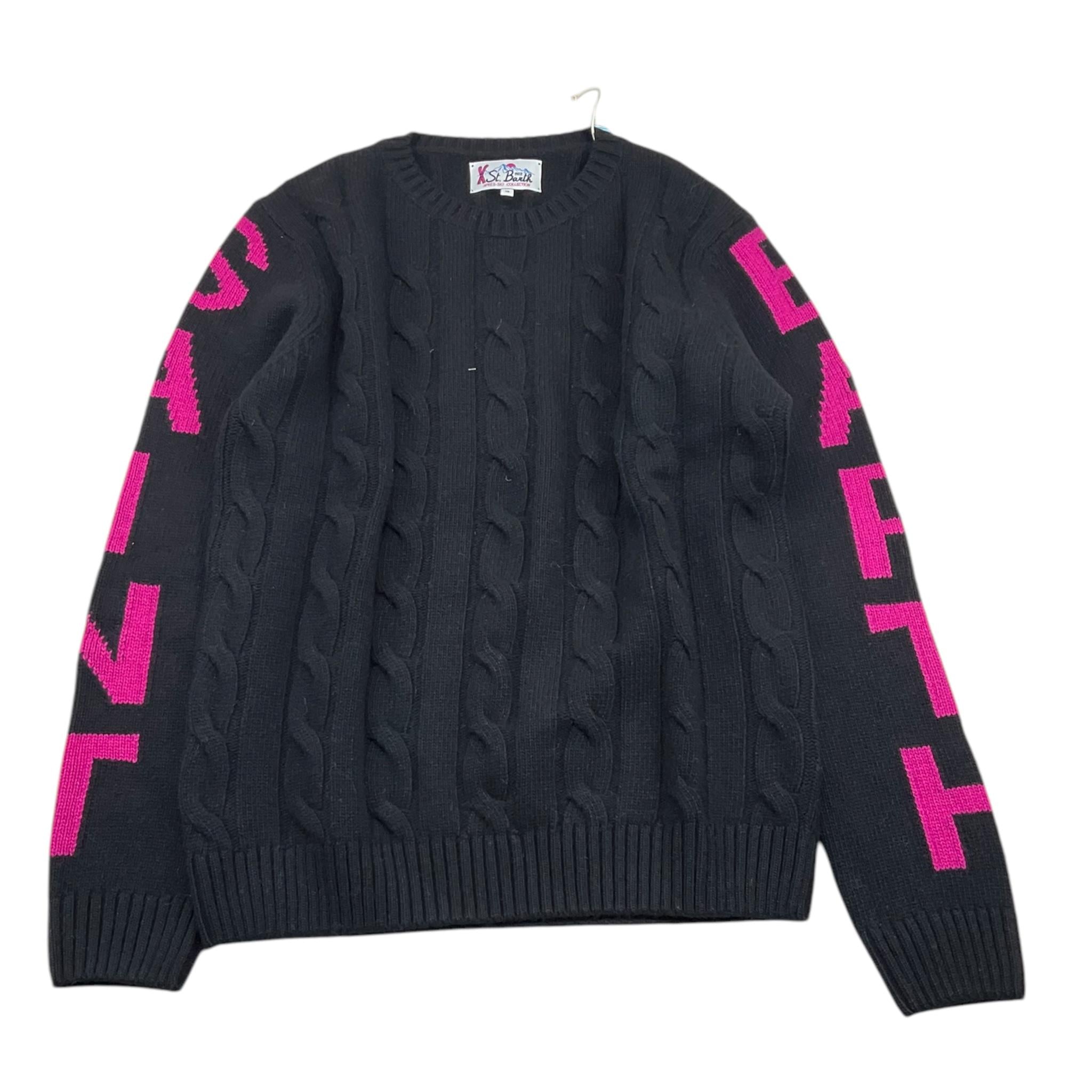 SAINT BARTH maglia girocollo tinta unita con stampa Nero per Bambina MALM001X NERO SAINT BARTH