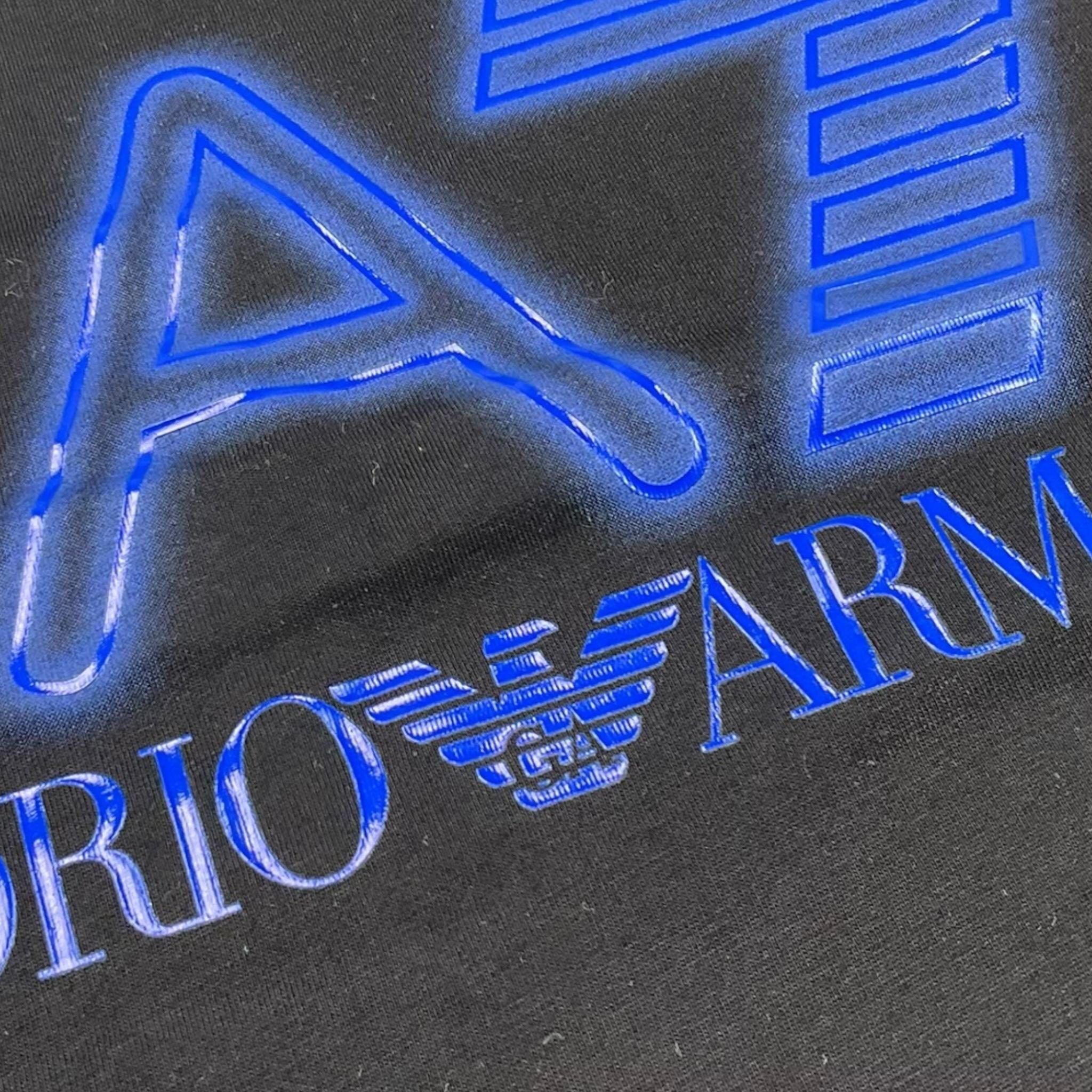 EMPORIO ARMANI t-shirt girocollo tinta unita con stampa Nero per Bambino 3DBT57 NERO EMPORIO ARMANI