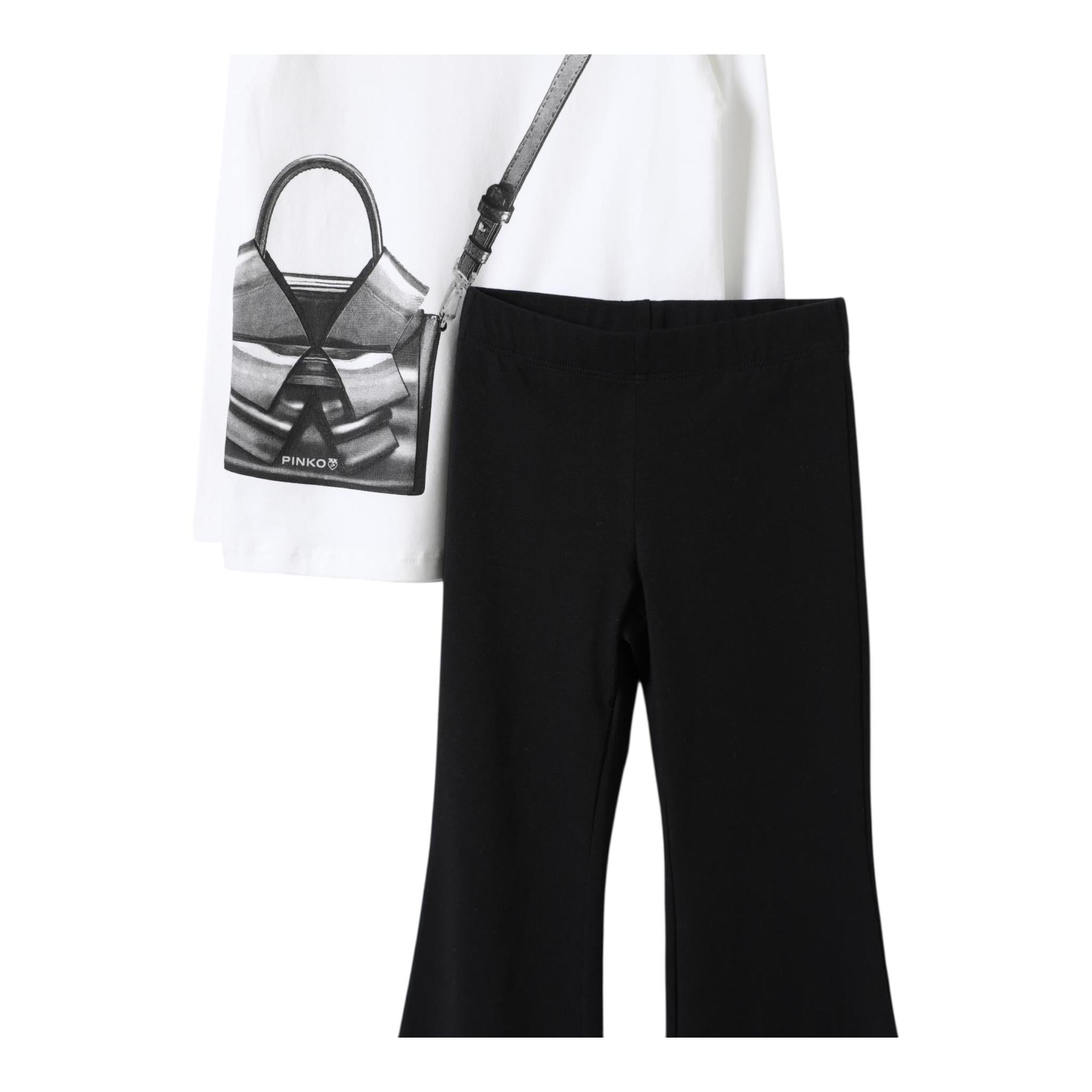 PINKO completo bicolore 2pz shirt-leggins Bianco/nero per Bambina F4PIBGTL2110 BIANCO/NERO PINKO