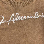 DANIELE ALESSANDRINI maglia girocollo tinta unita con stampa Biscotto per Neonato 1291W00040 BISCOTTO DANIELE ALESSANDRINI