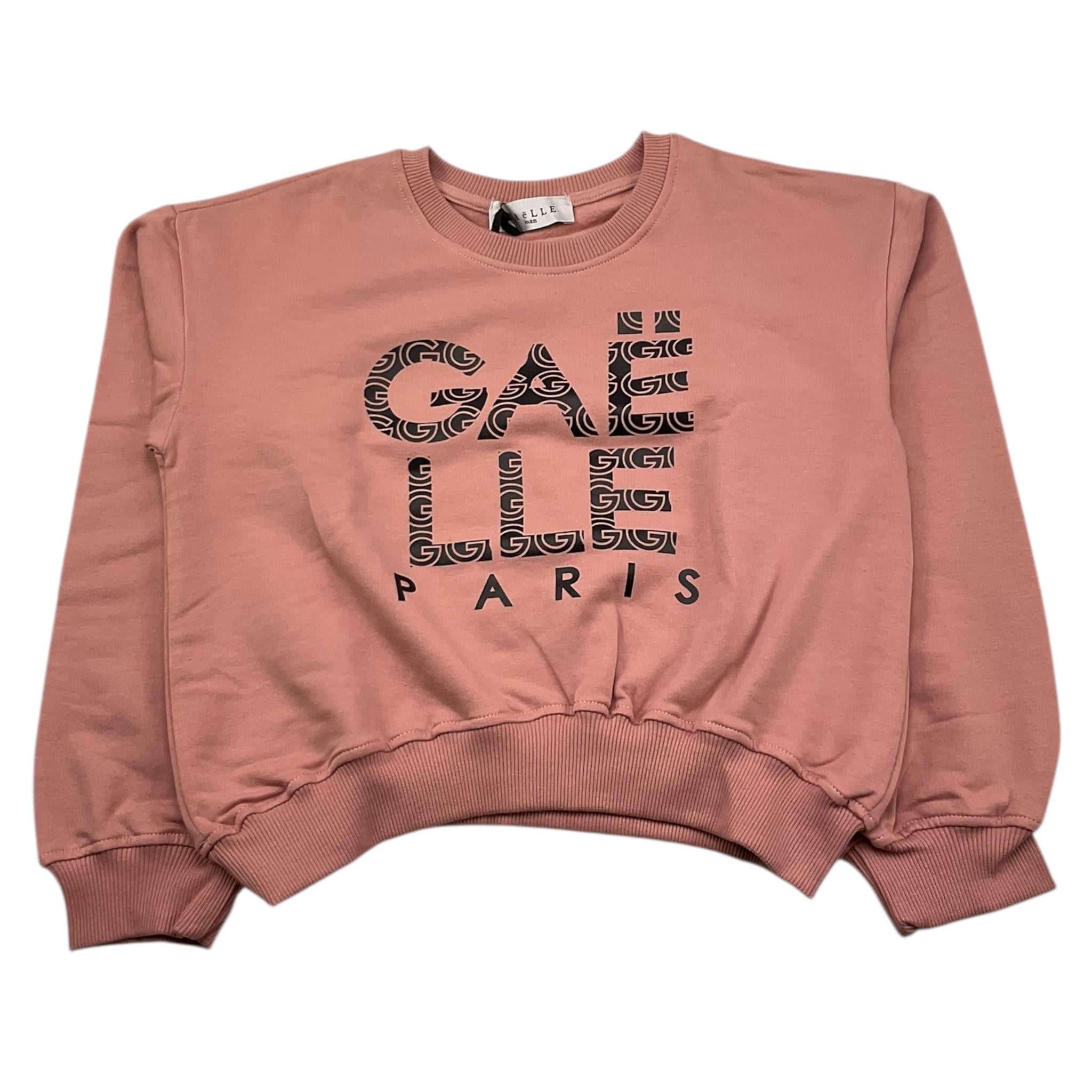 GAELLE felpa chiusa girocollo tinta unita cn stampa logo Rosa per Bambina 2741F00318 ROSA GAELLE