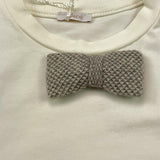 LE BEBE' shirt tinta unita girocollo con papillon Bianco per Neonato LBB4810 BIANCO LE BEBE'