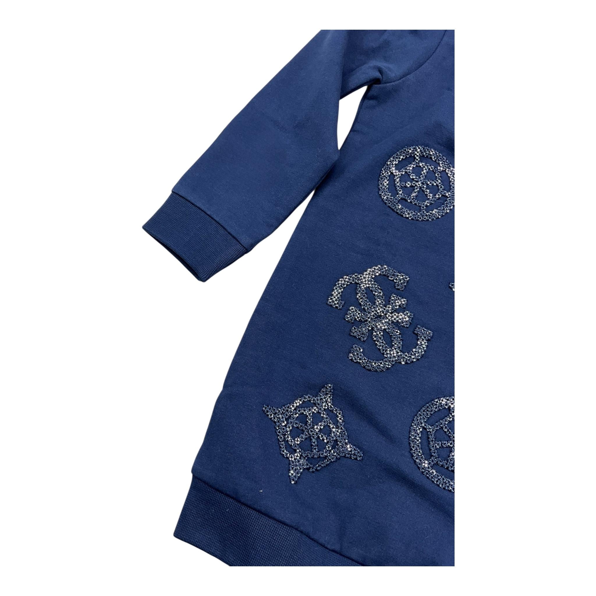 GUESS abito manica lunga tinta unita con brillantini Blu per Neonata K4YK16KA6V4 BLU GUESS