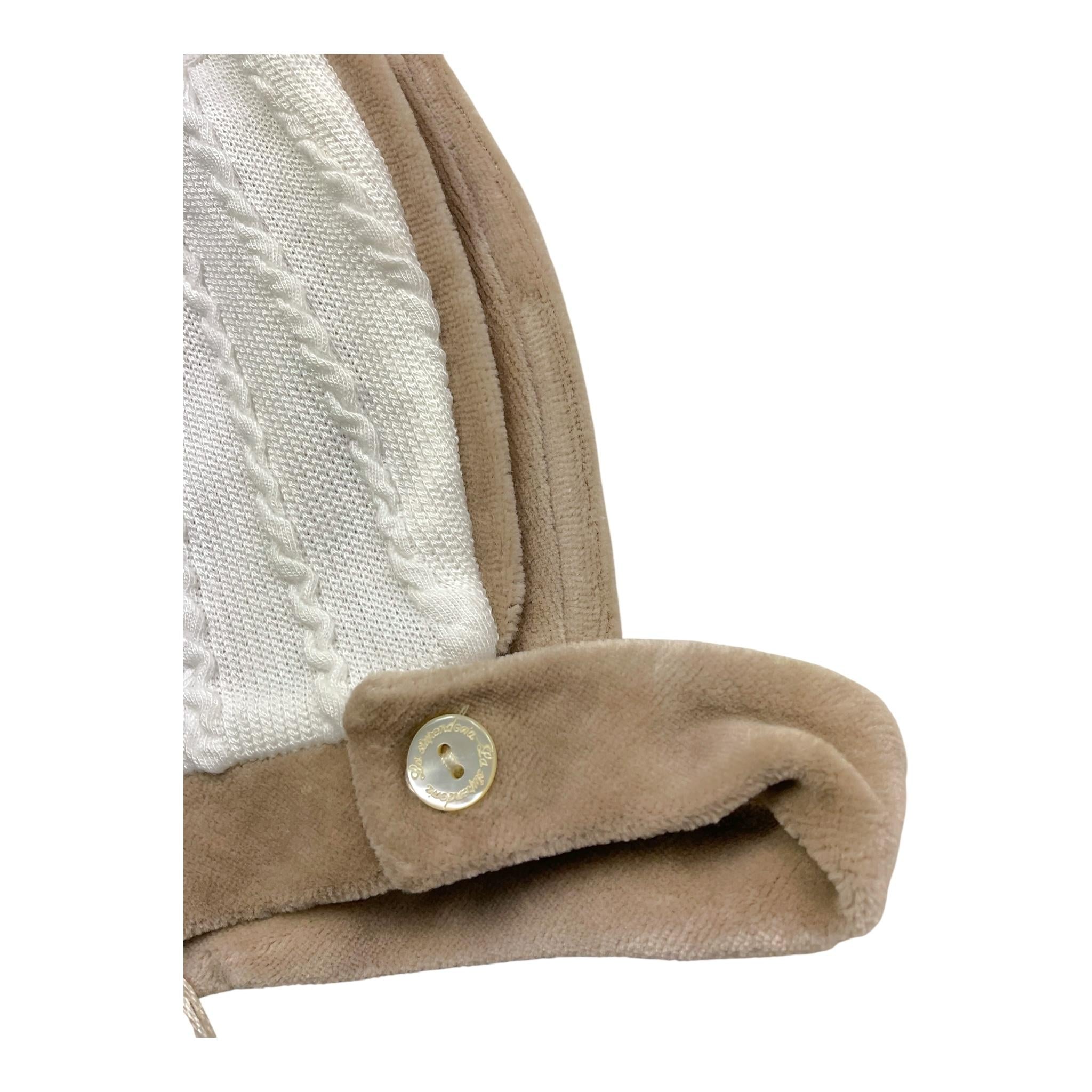 LA STUPENDERIA cappello bicolore con bottoni Bianco per Neonato TBCP00 BIANCO LA STUPENDERIA