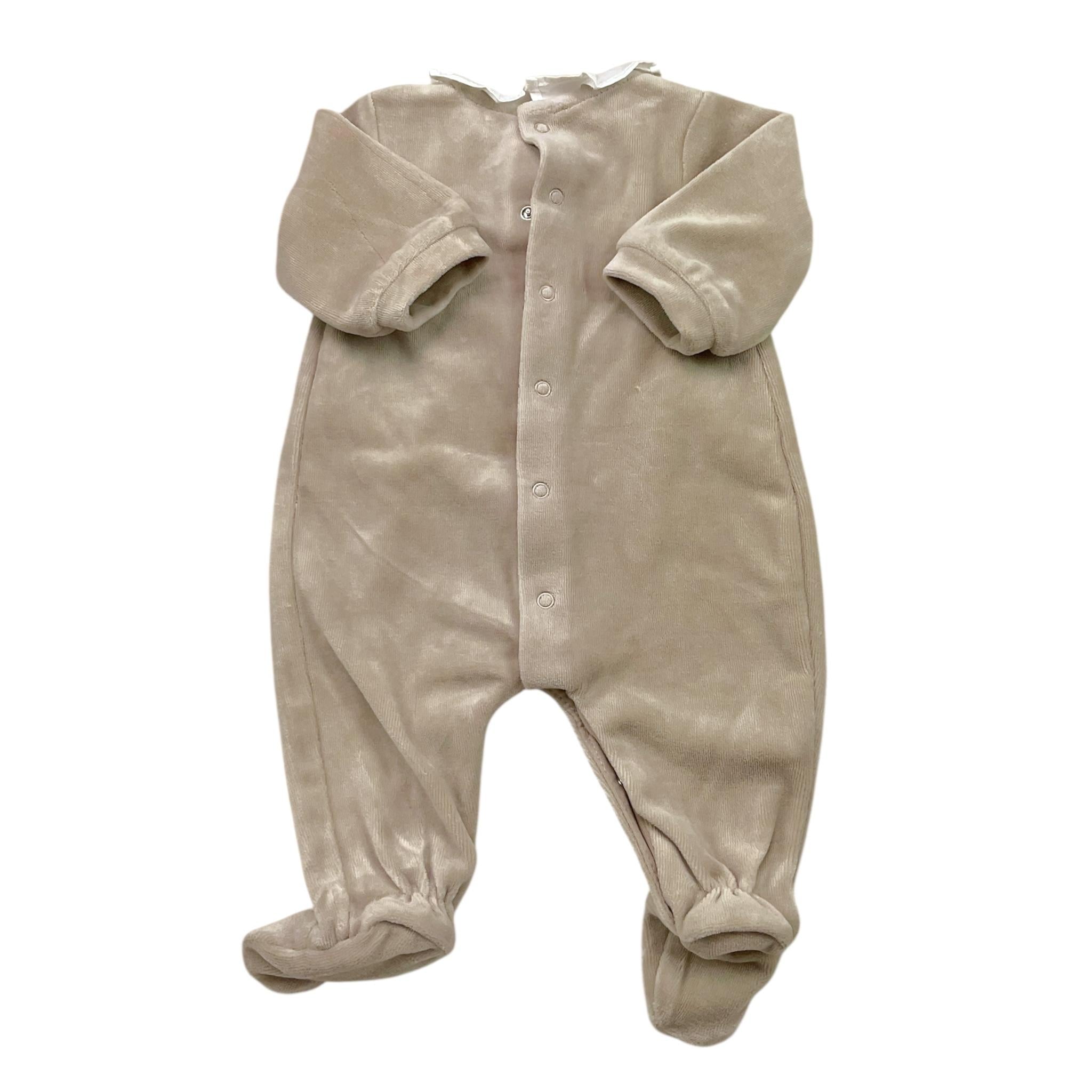MAYORAL set tutine manica lunga tinta unita in ciniglia Beige per Neonata 2776 BEIGE MAYORAL
