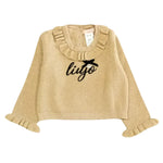 LIU JO maglia girocollo tinta unita cn colletto rouches Oro per Neonata HF4081XX ORO LIU JO