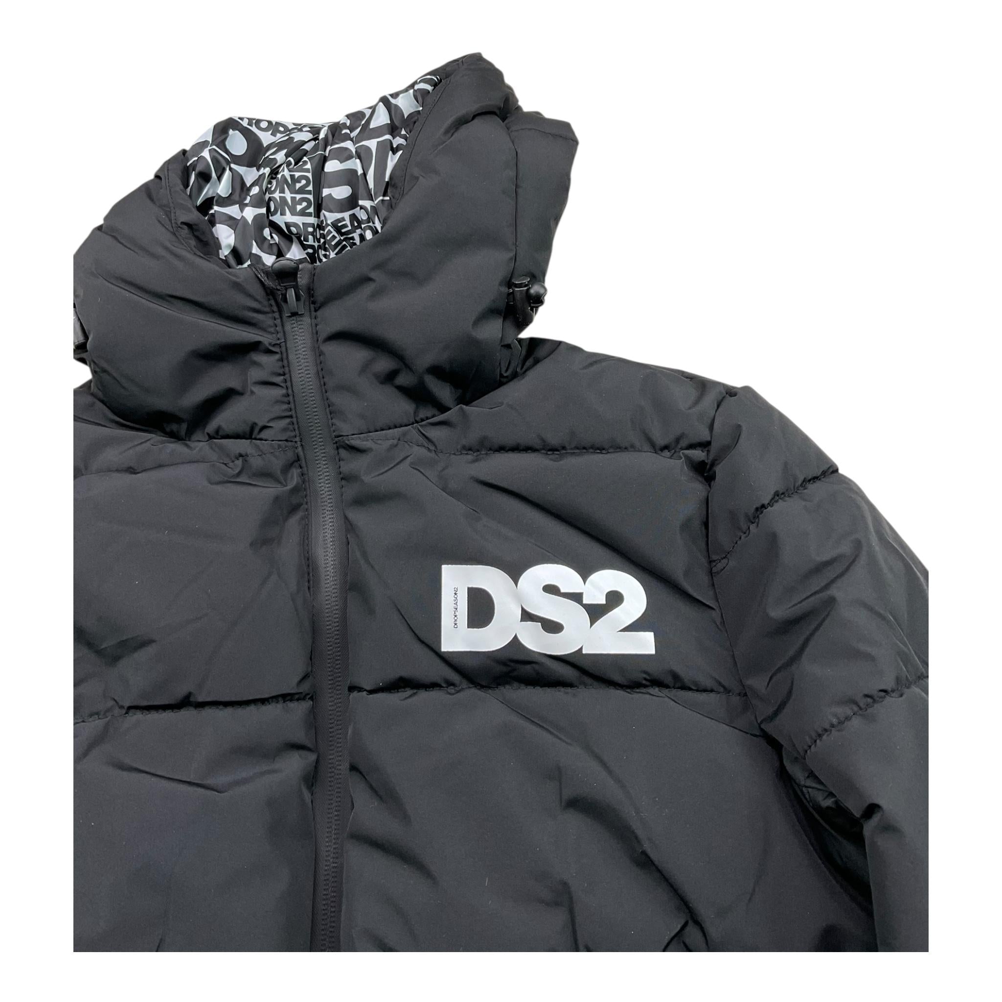 DROPSEASON2 giubbino tinta unita con cappuccio Nero per Bambino FW242K01 NERO DROPSEASON2