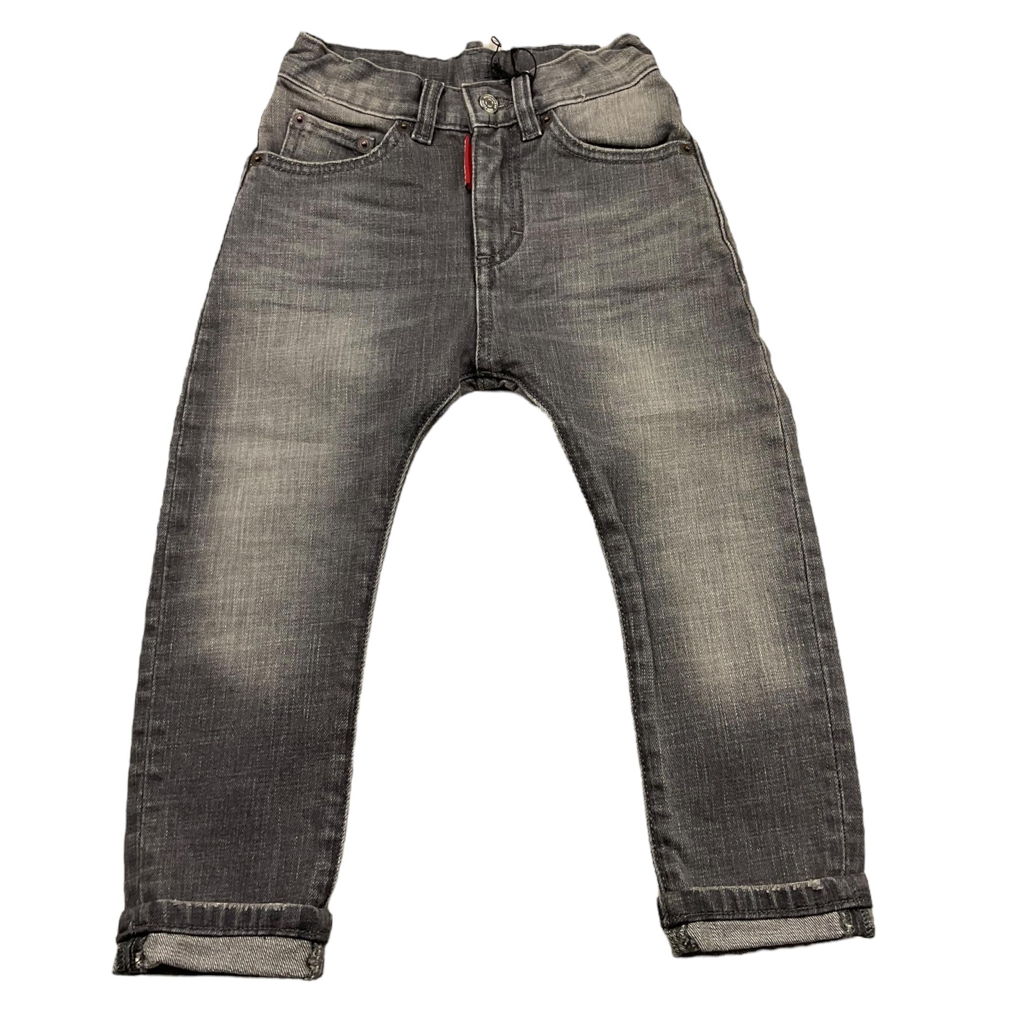 DSQUARED2 jeans tinta unita con girovita regolabile Grigio per Bambino DQ01TCX GRIGIO DSQUARED2