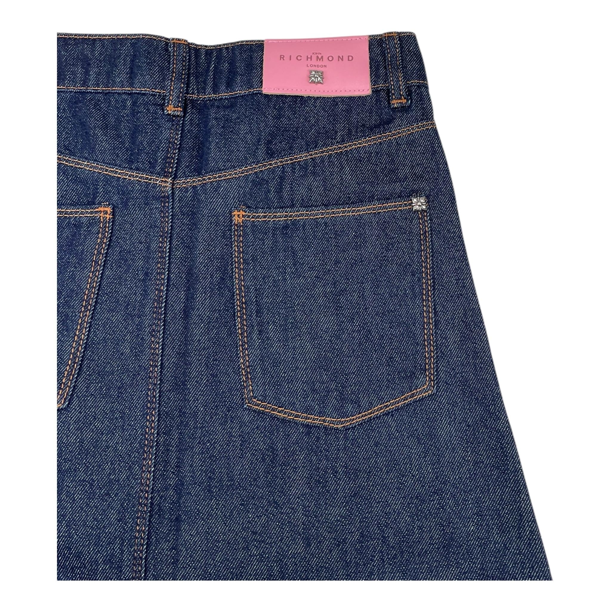 JOHN RICHMOND gonna in denim lunga tinta unita Blu per Bambina RGA25018GO BLU JOHN RICHMOND