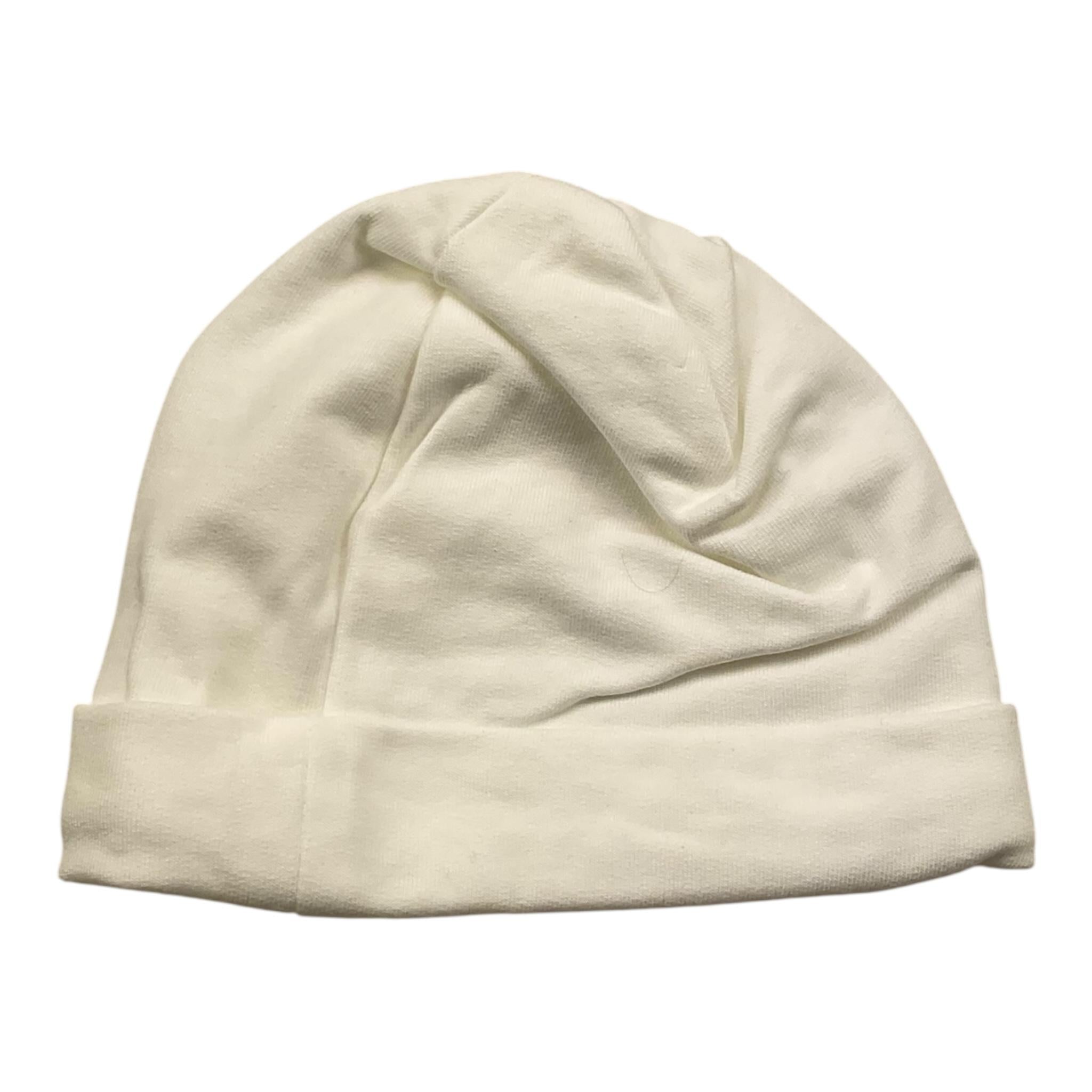 MARLU' cappello tinta unita con ricamo Panna per Neonato IB6973 PANNA MARLU'