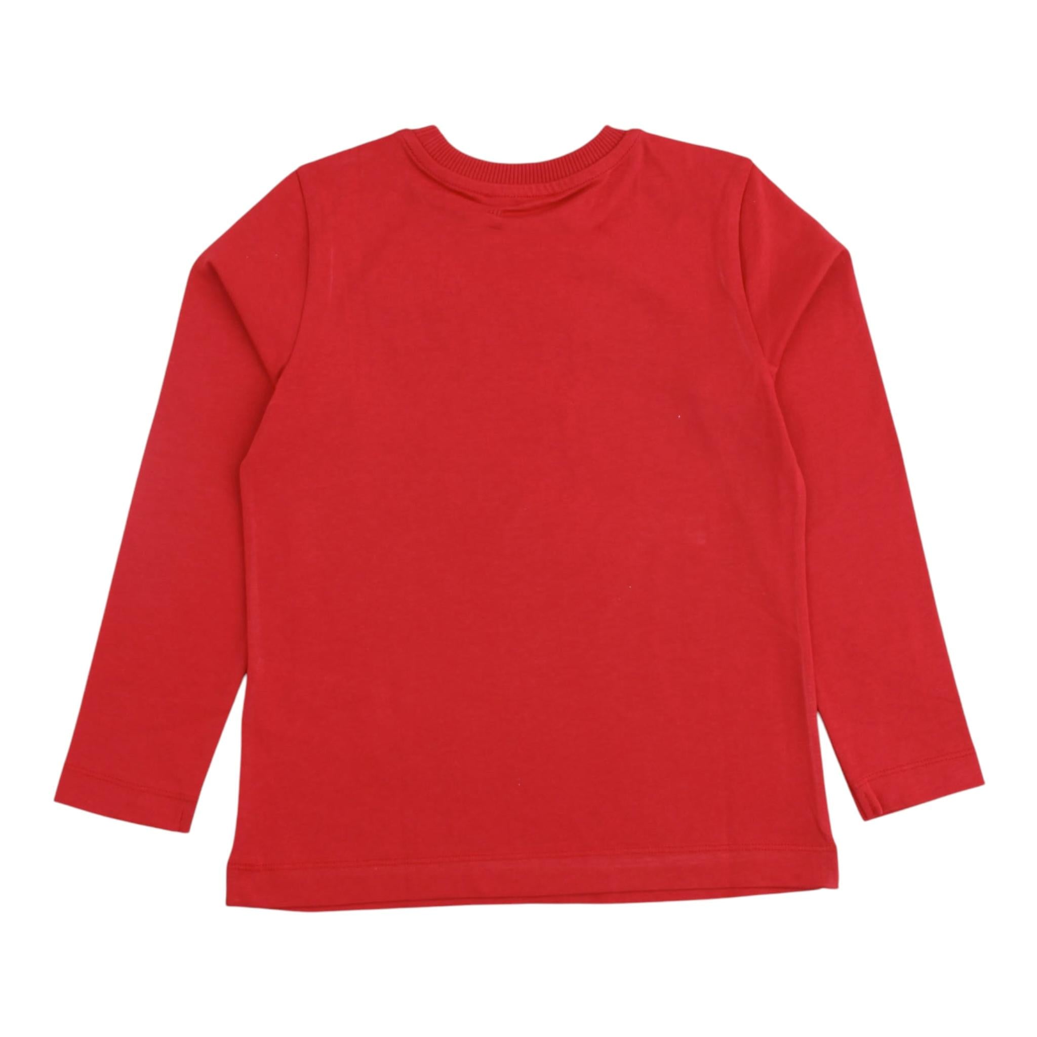 MOSCHINO shirt girocollo tinta unita cn stampa in contrasto Rosso per Neonato MMO00R ROSSO MOSCHINO