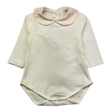 LE BEBE' body manica lunga tinta unita con colletto in contrasto Panna per Neonata LBG5436 PANNA LE BEBE'